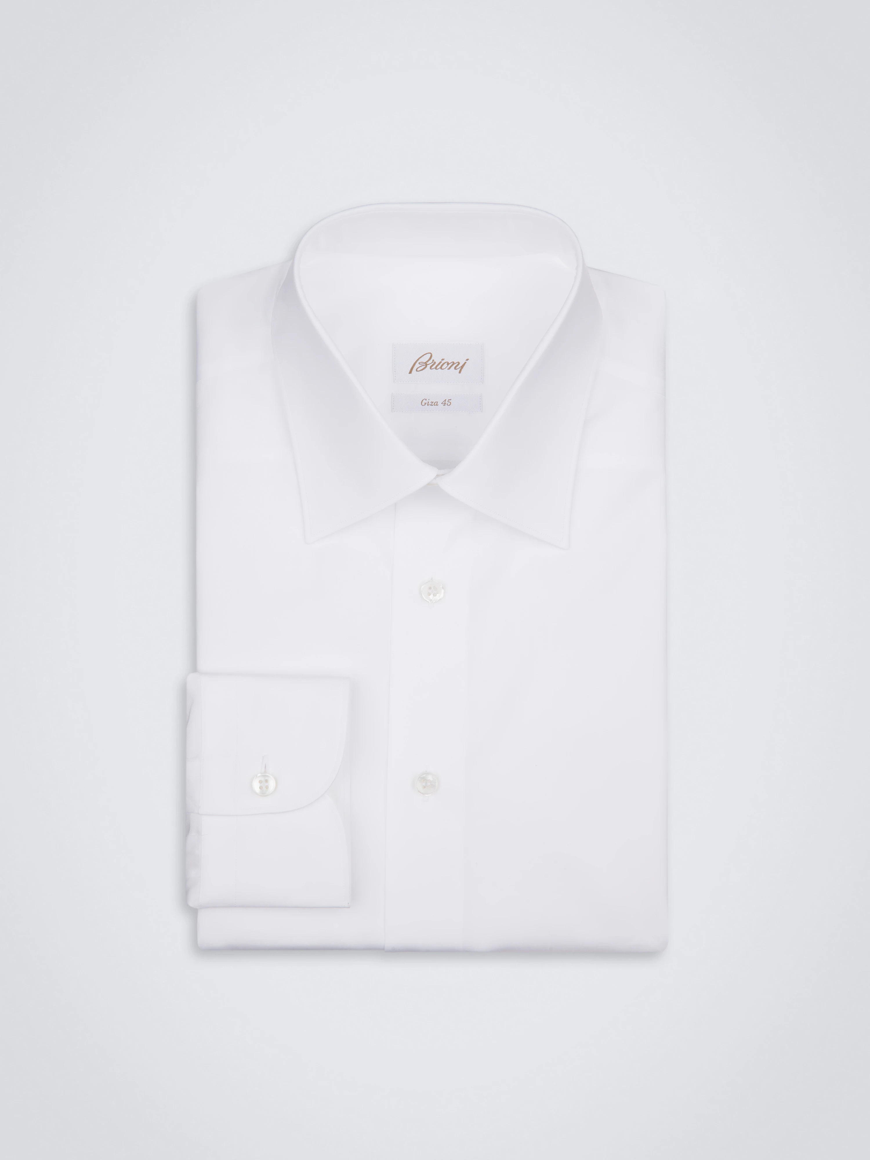 Essential white Giza 45 cotton twill formal shirt