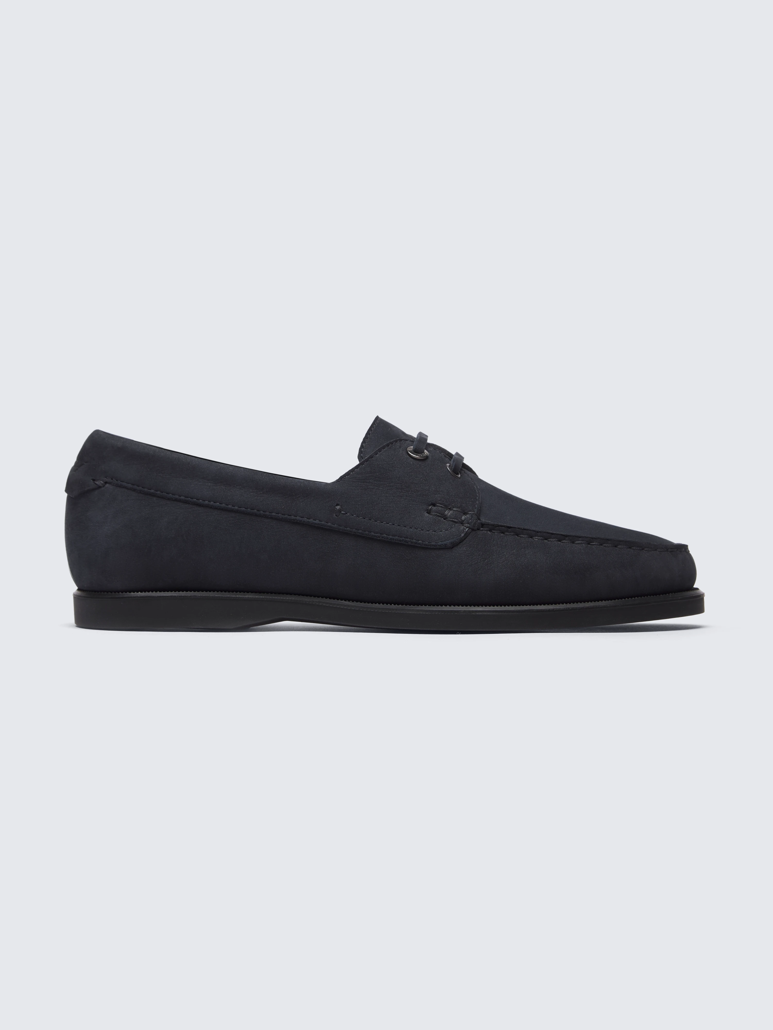 go toMidnight blue nubuck City Deck loafers
