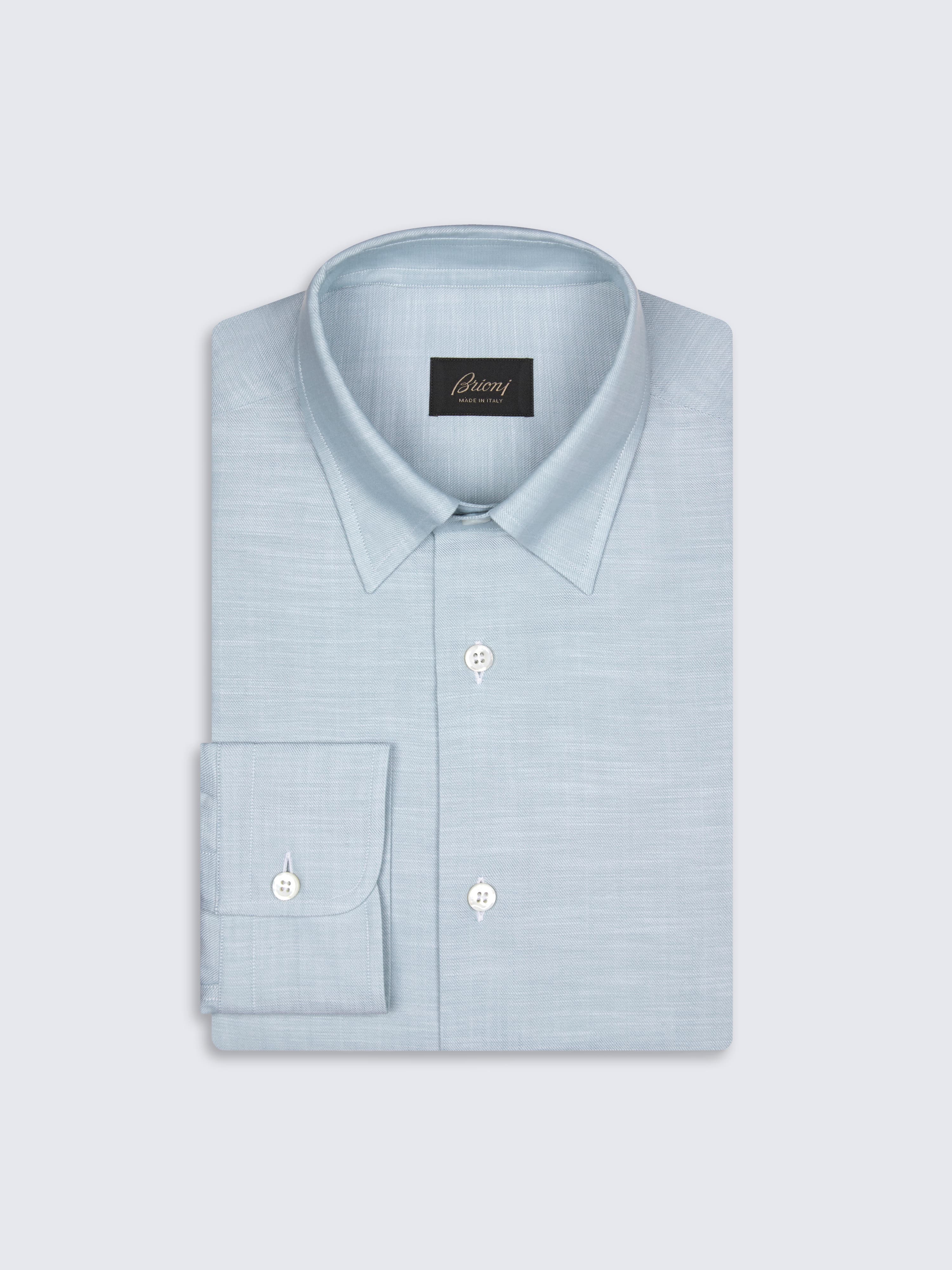 brioni dress shirts on sale Ventiquattro Blue Plaid Cotton Dress Shirt