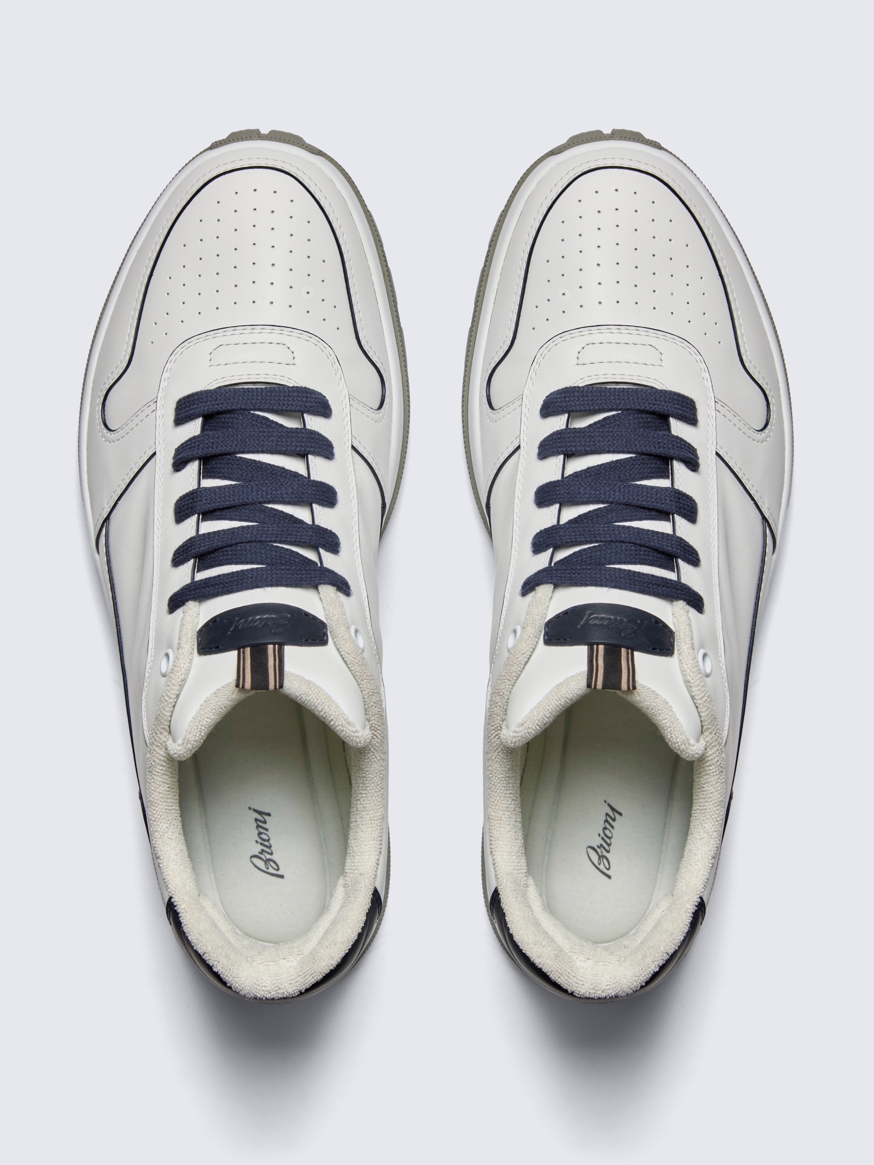 White and midnight blue Crossing sneakers