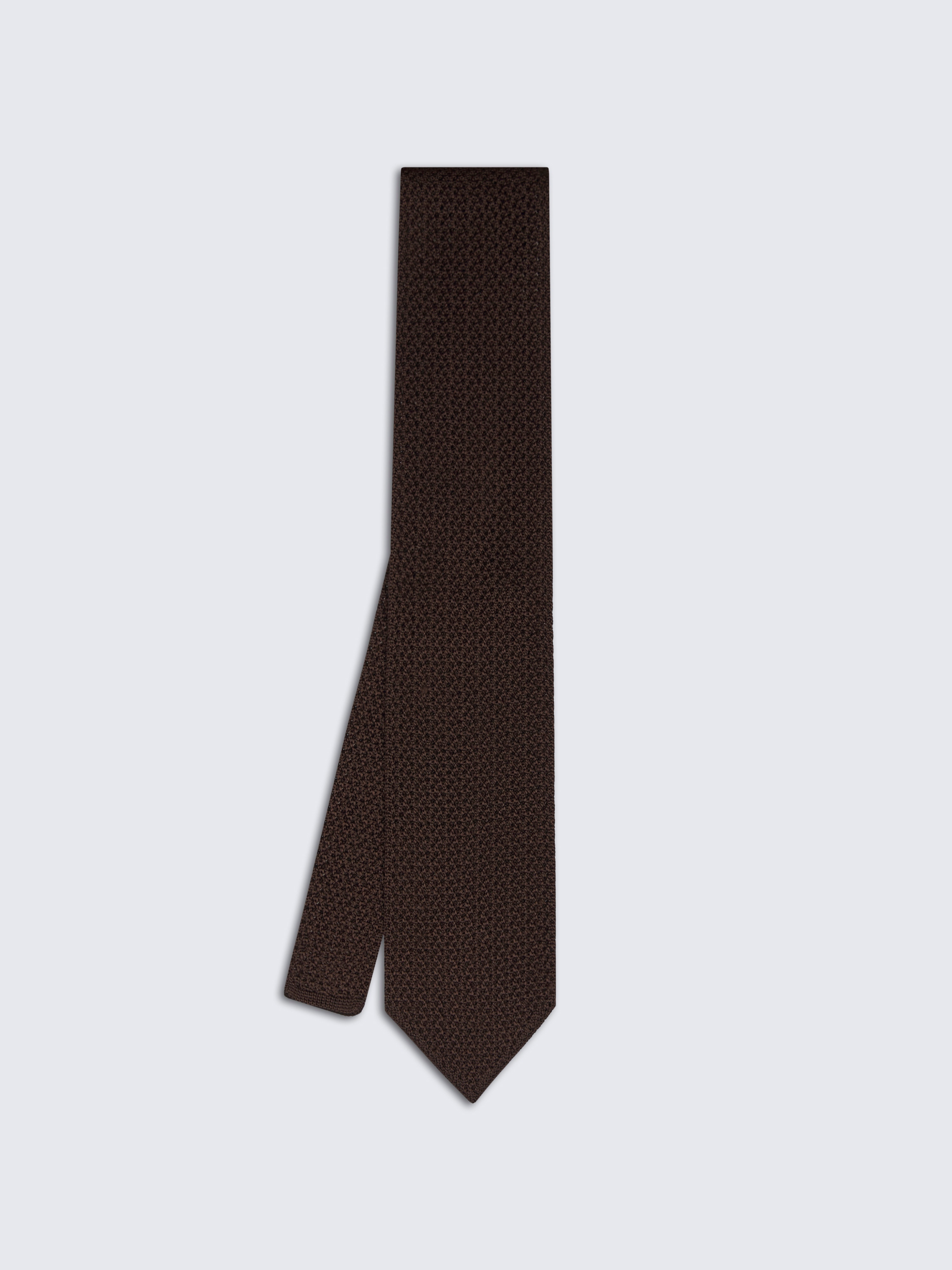 go toBrown silk tricot tie