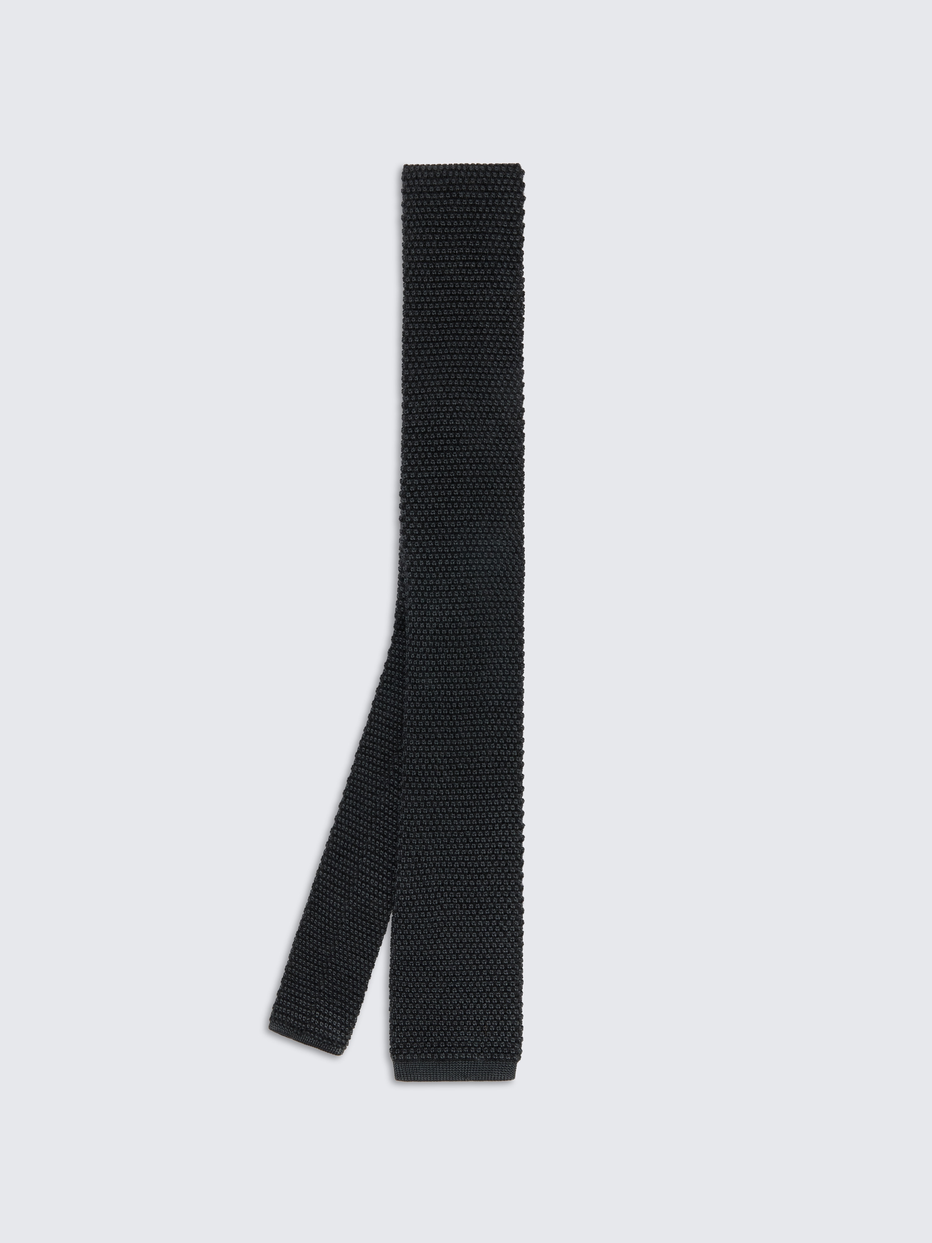 go toGraphite grey silk and cashmere tricot tie