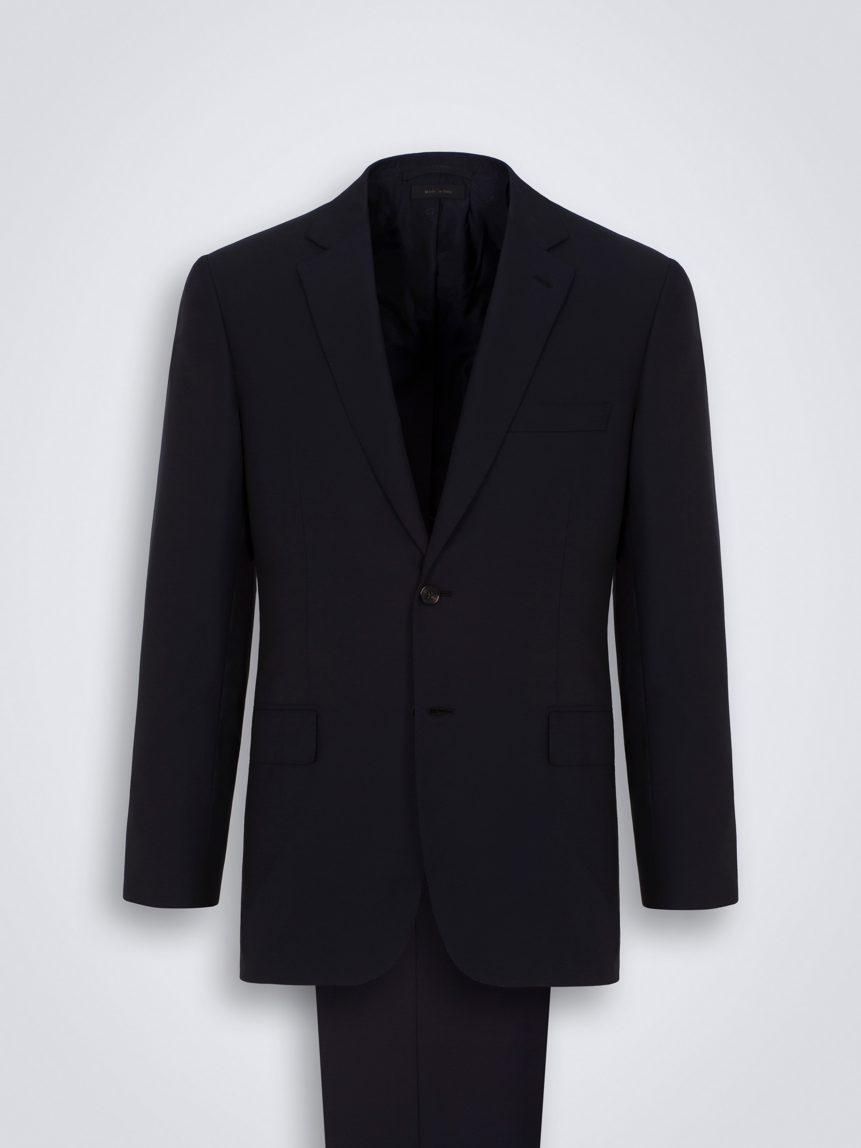 Essential midnight blue Super 160's wool gabardine Brunico suit