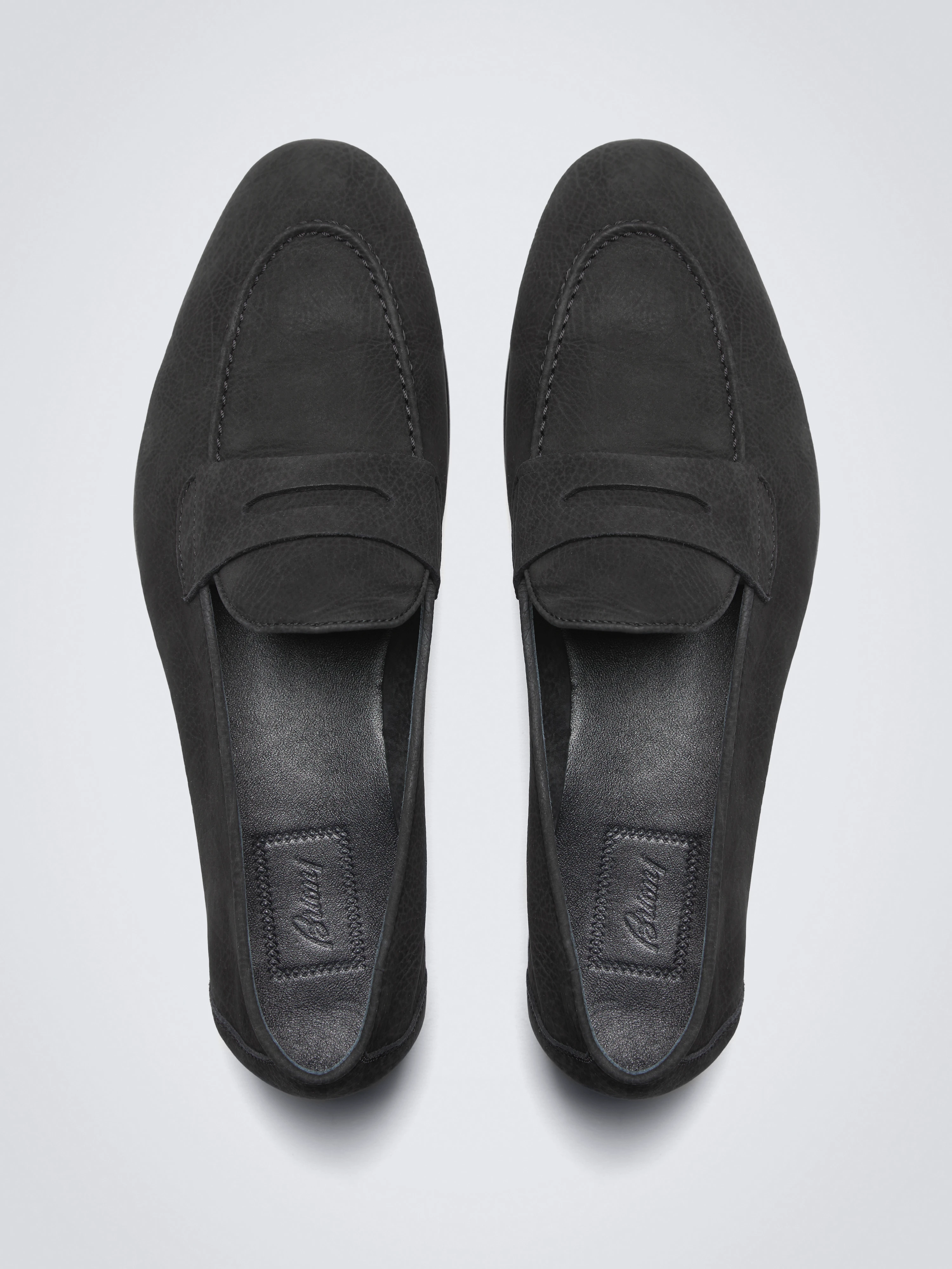 Black nubuck Appia penny loafer