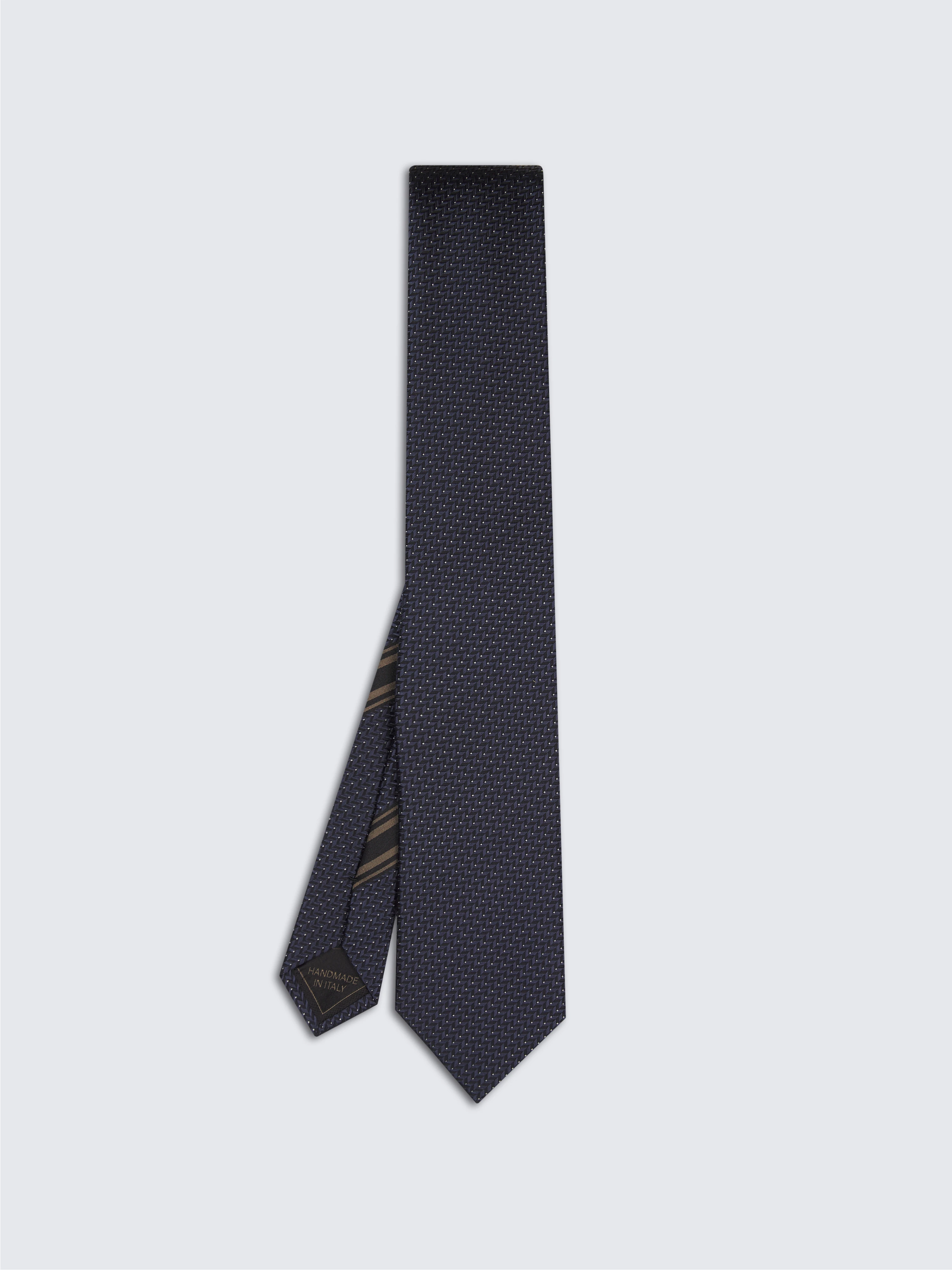 go toミッドナイトブルー & ネイビーブルー マイクロモチーフ シルク ネクタイ