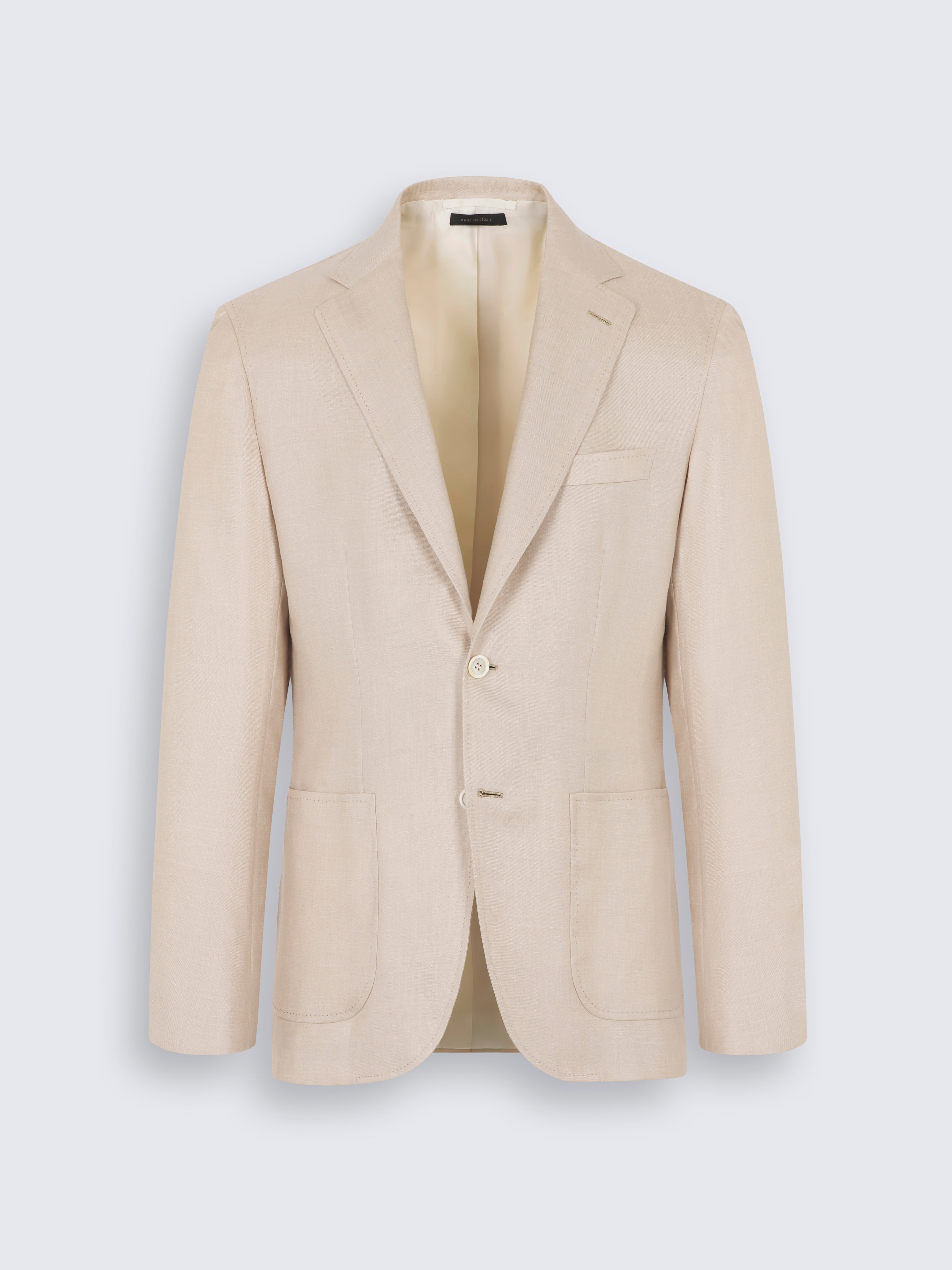 go toベージュ Zefiro シルク & カシミア & リネン Soffio ブレザー