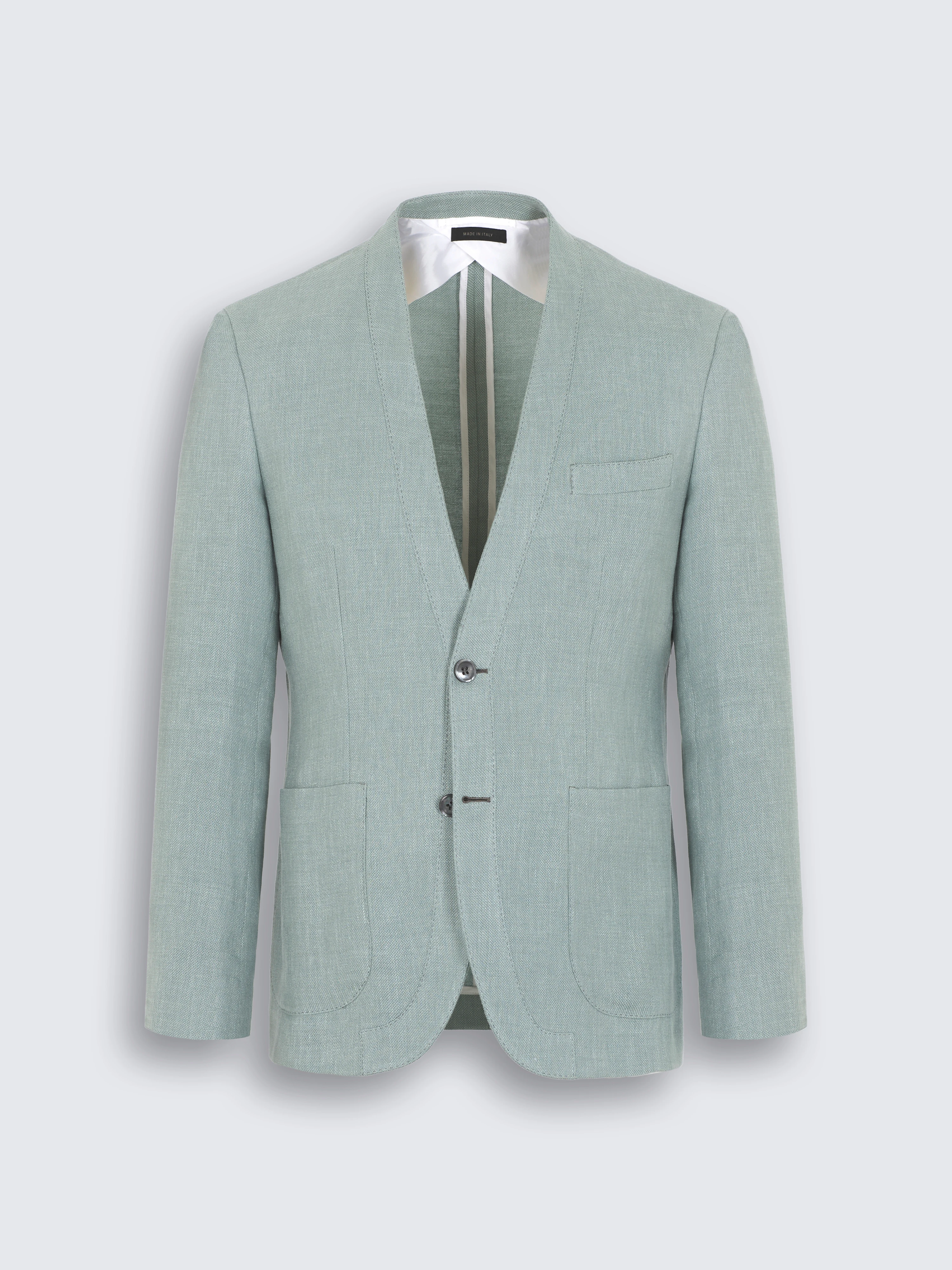 go toAqua green linen, wool and silk Jardigan