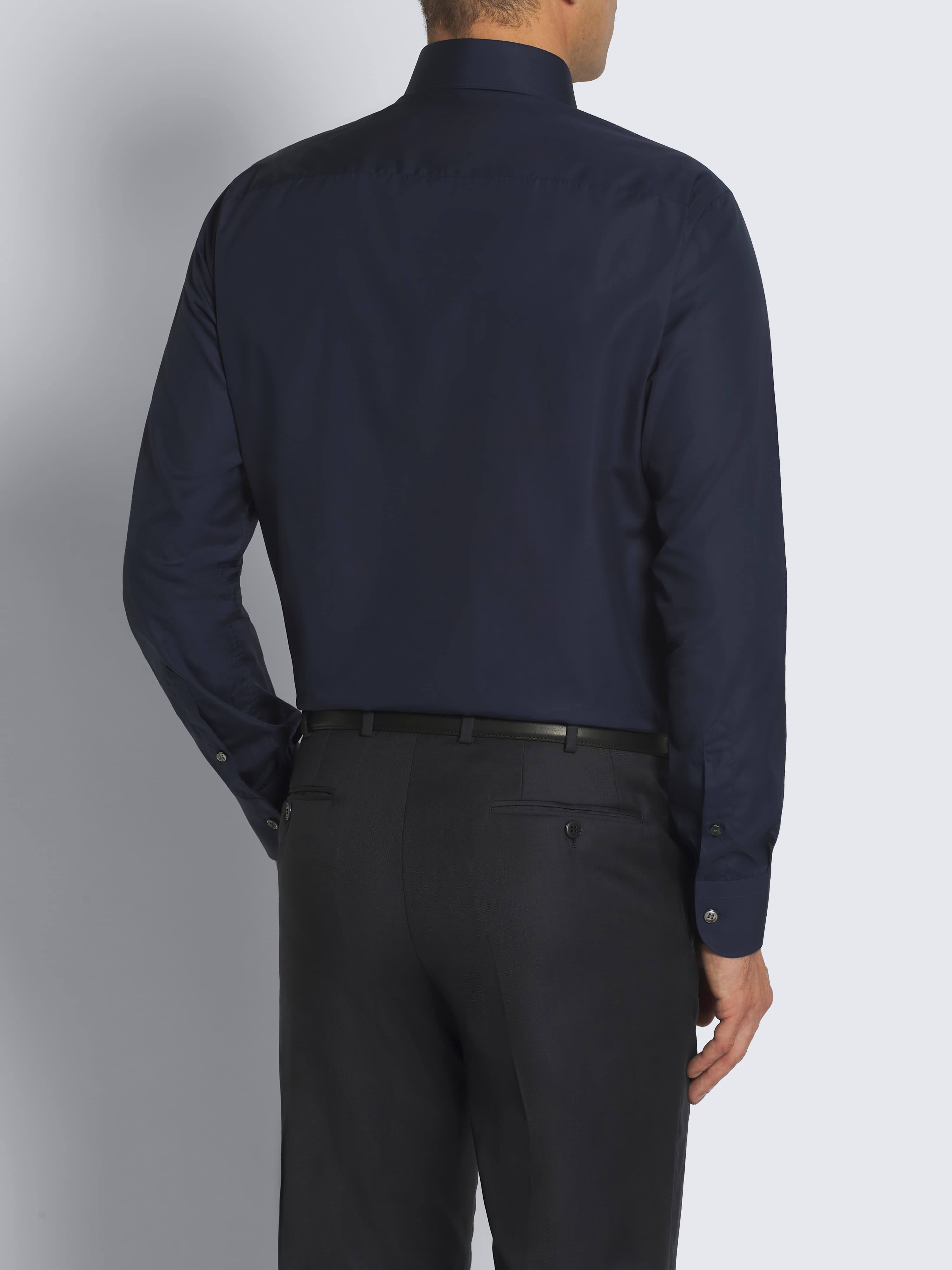 Essential navy blue cotton formal shirt Essential navy blue cotton formal shirt