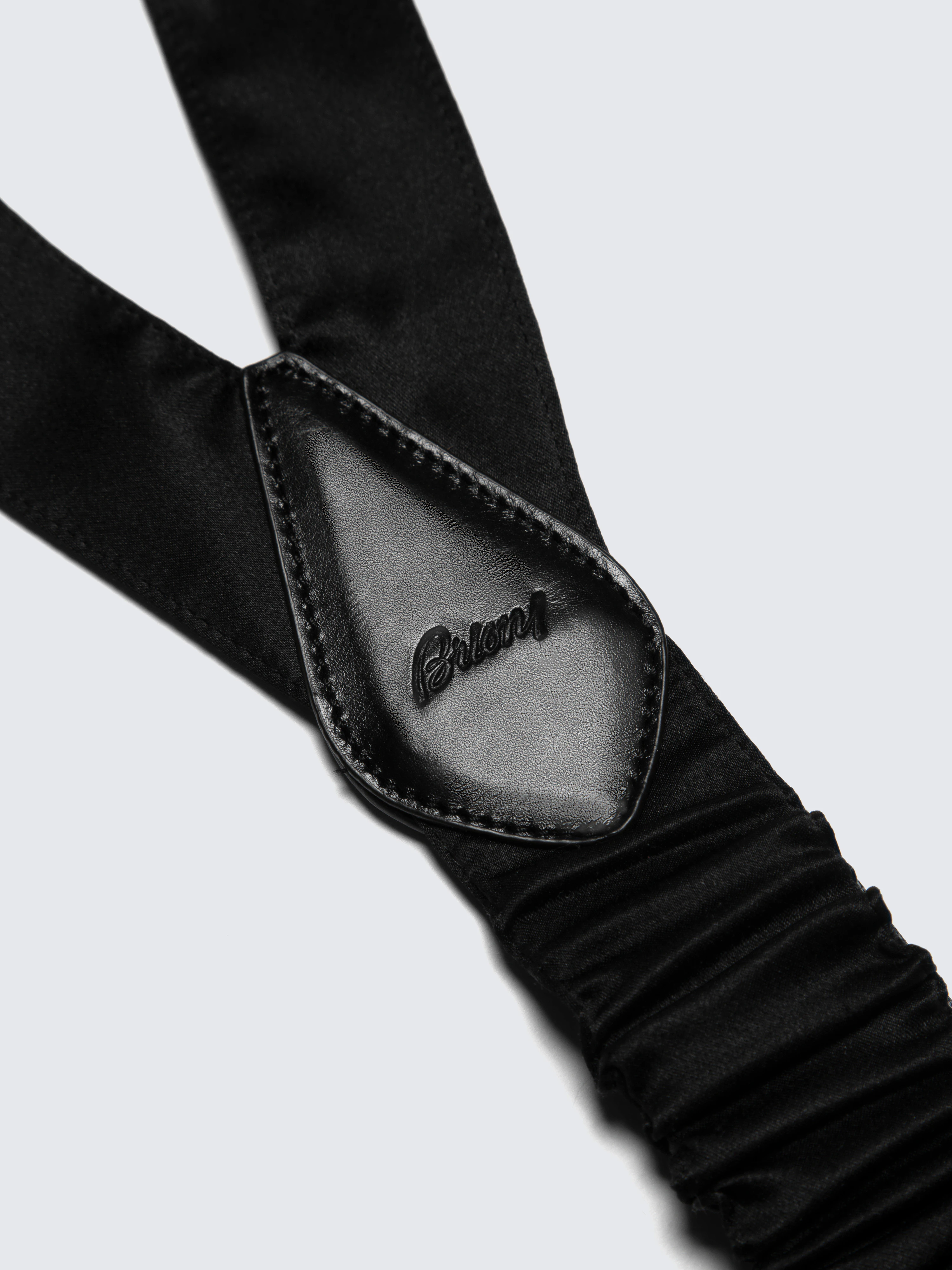 Essential black silk tuxedo suspenders