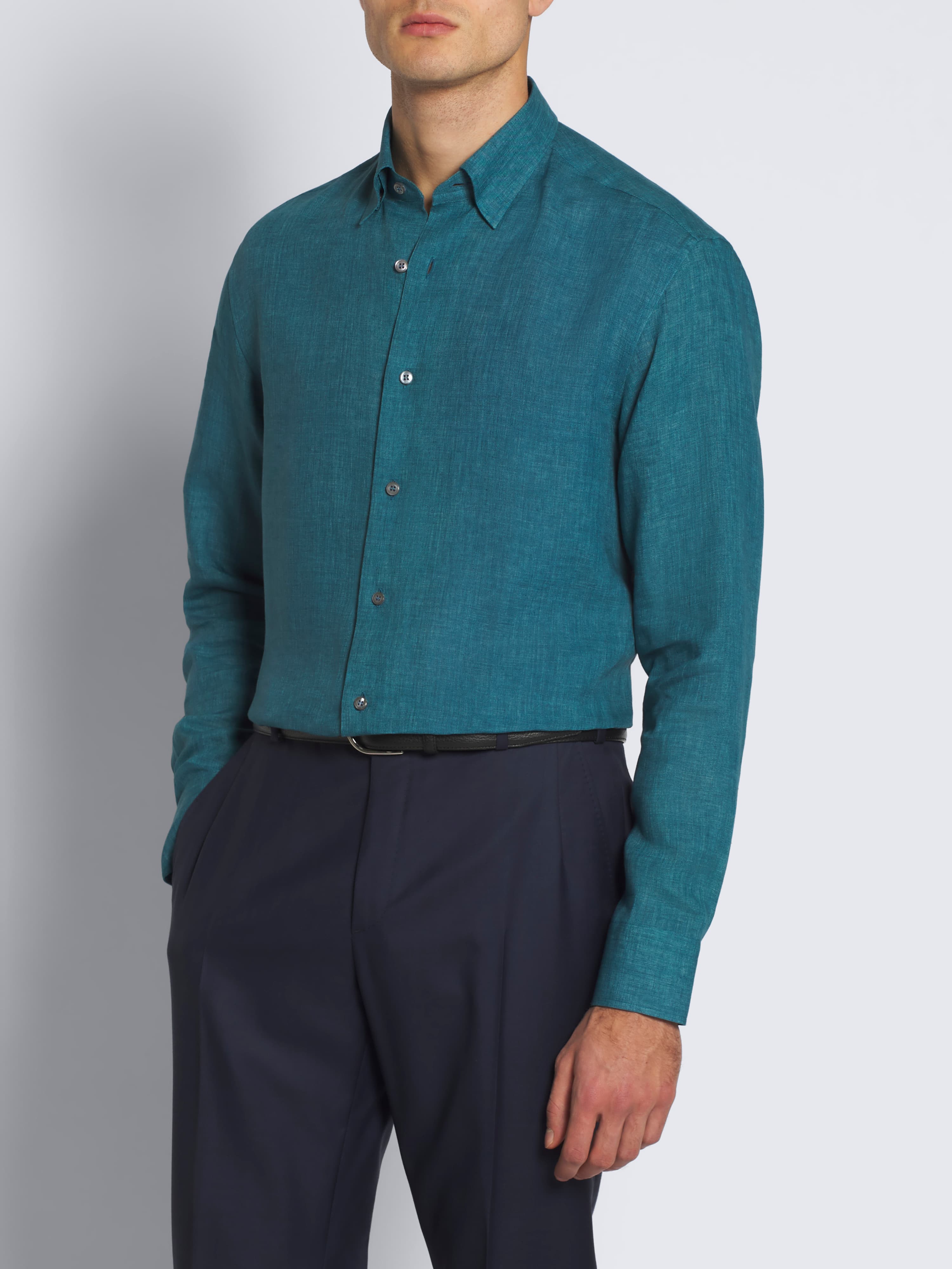 teal dress shirt Indochino Men's Custom Oxley Dobby Light Made of cotton blend fabric. Whistles Molly Satin Shirt Turquoise