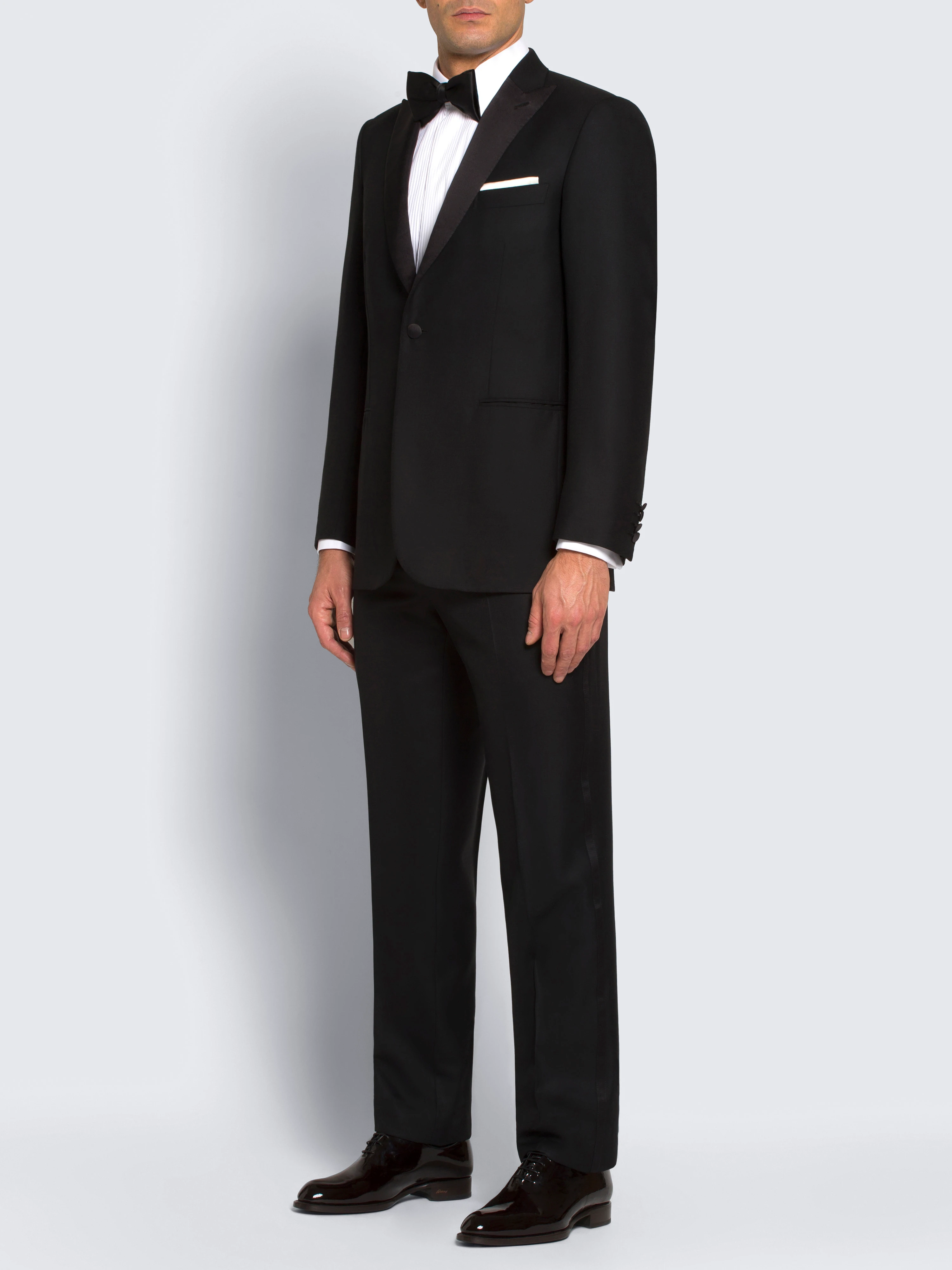 Essential black Super 160's wool Policleto tuxedo