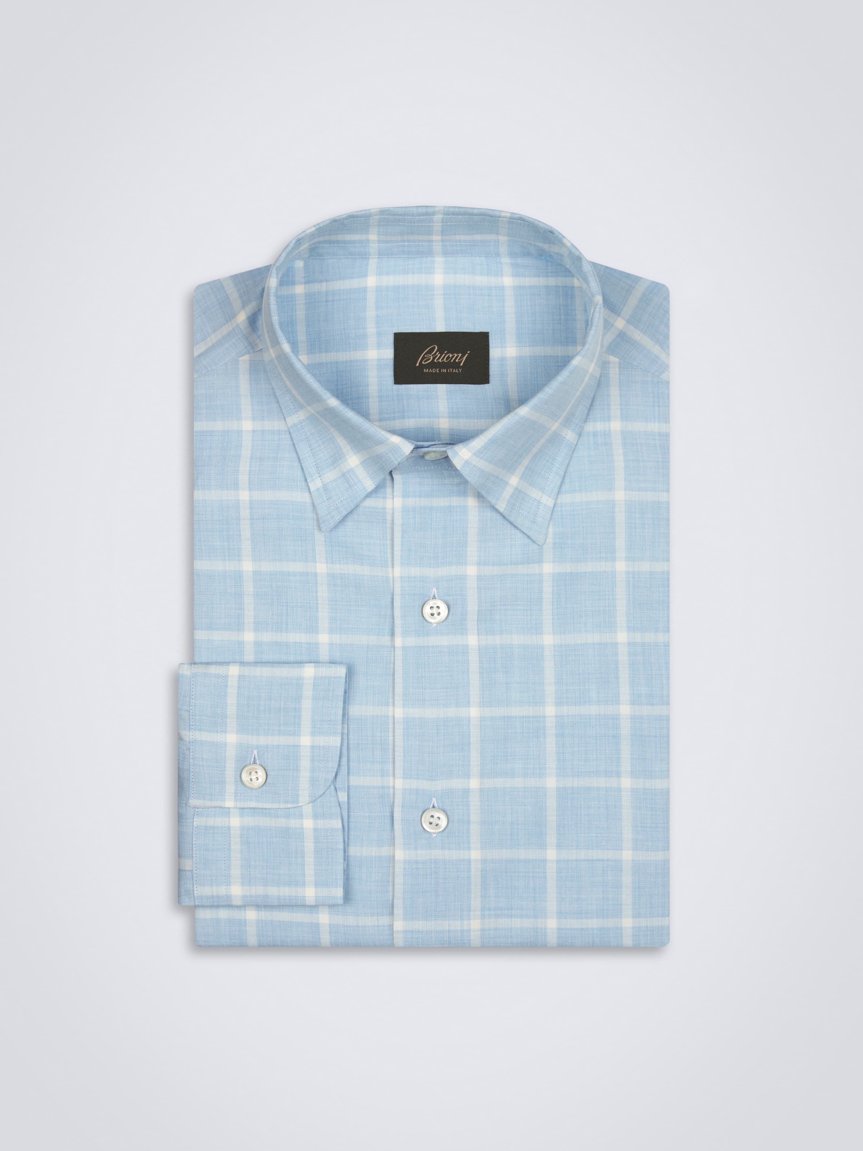 Giacca a camicia in misto lana con motivo a quadri Uomo blu | IT Giacca a camicia in misto lana con motivo a quadri Uomo blu | IT