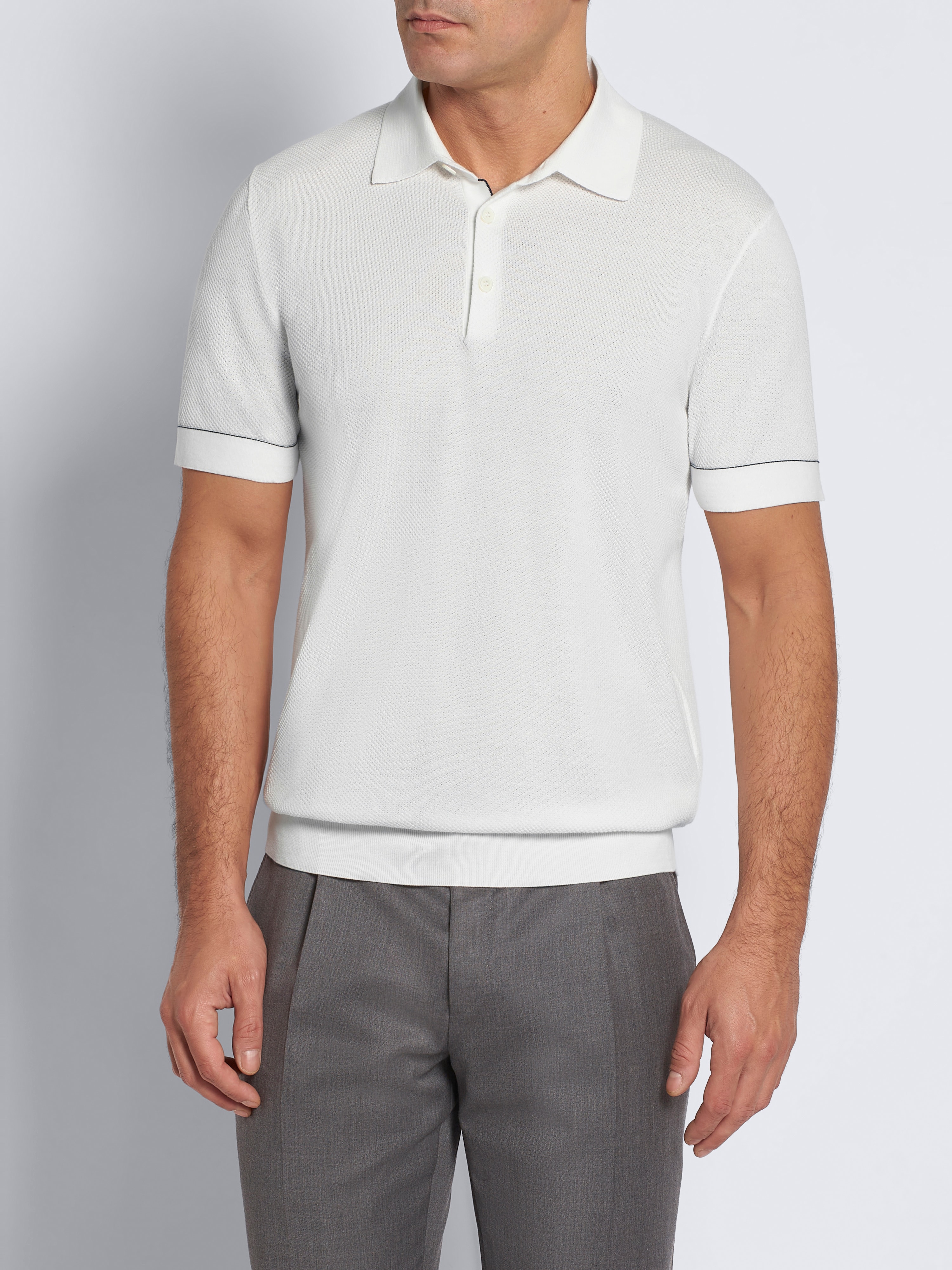 Essential white Sea Island cotton polo