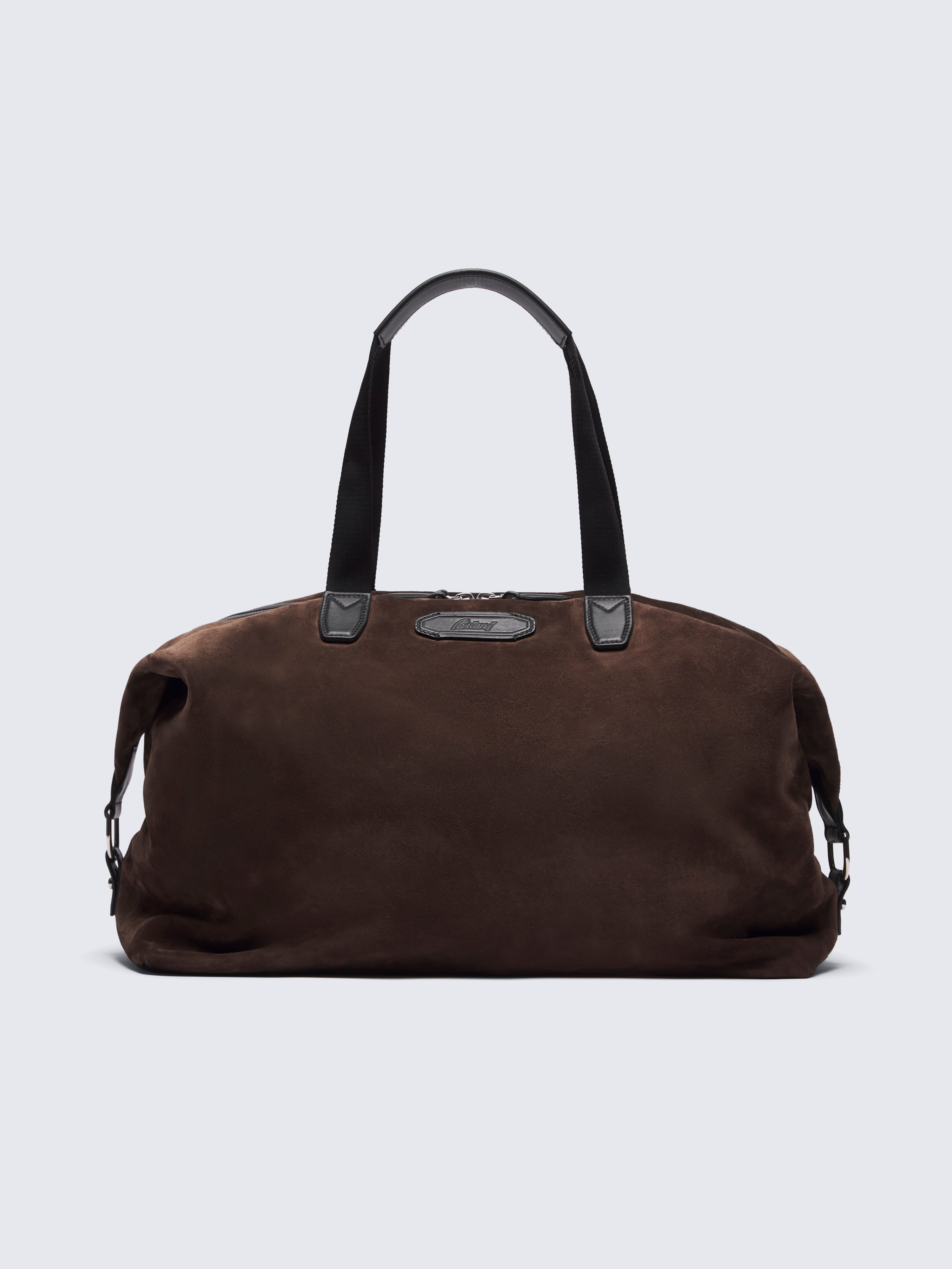 go toBrown and black Cashmere suede Via Veneto duffle bag