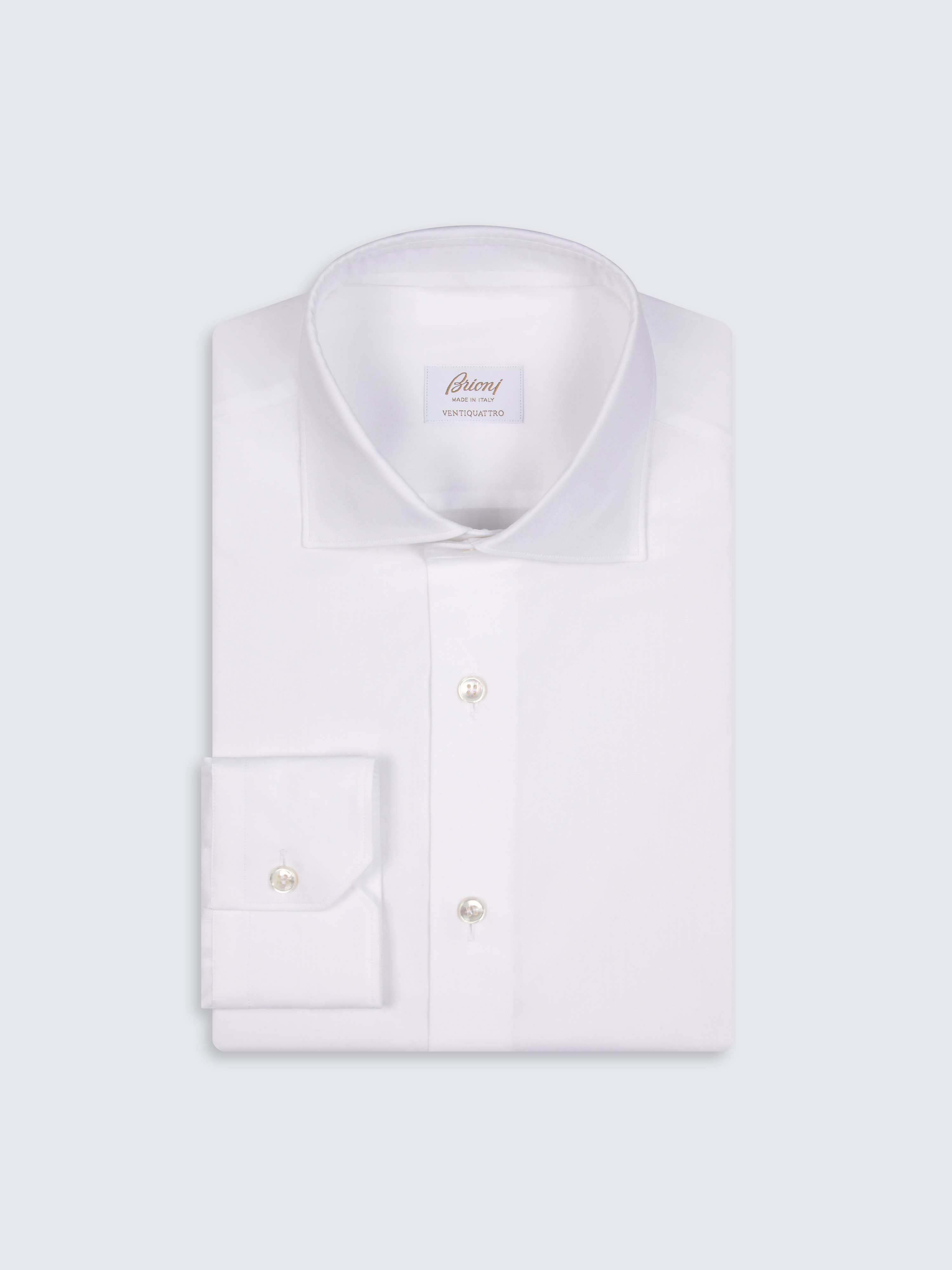 go toWhite Ventiquattro cotton twill formal shirt