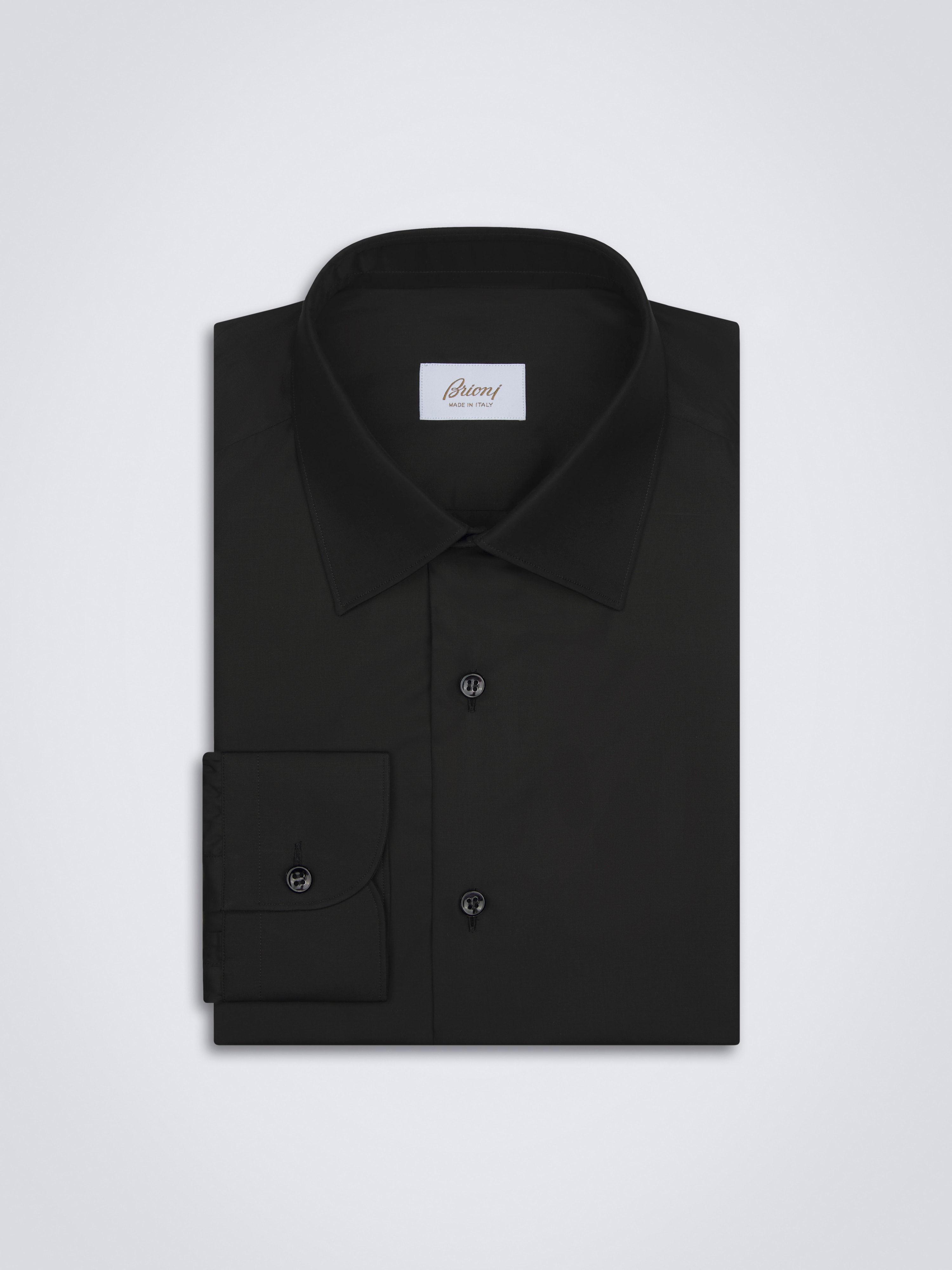 Essential black cotton formal shirt