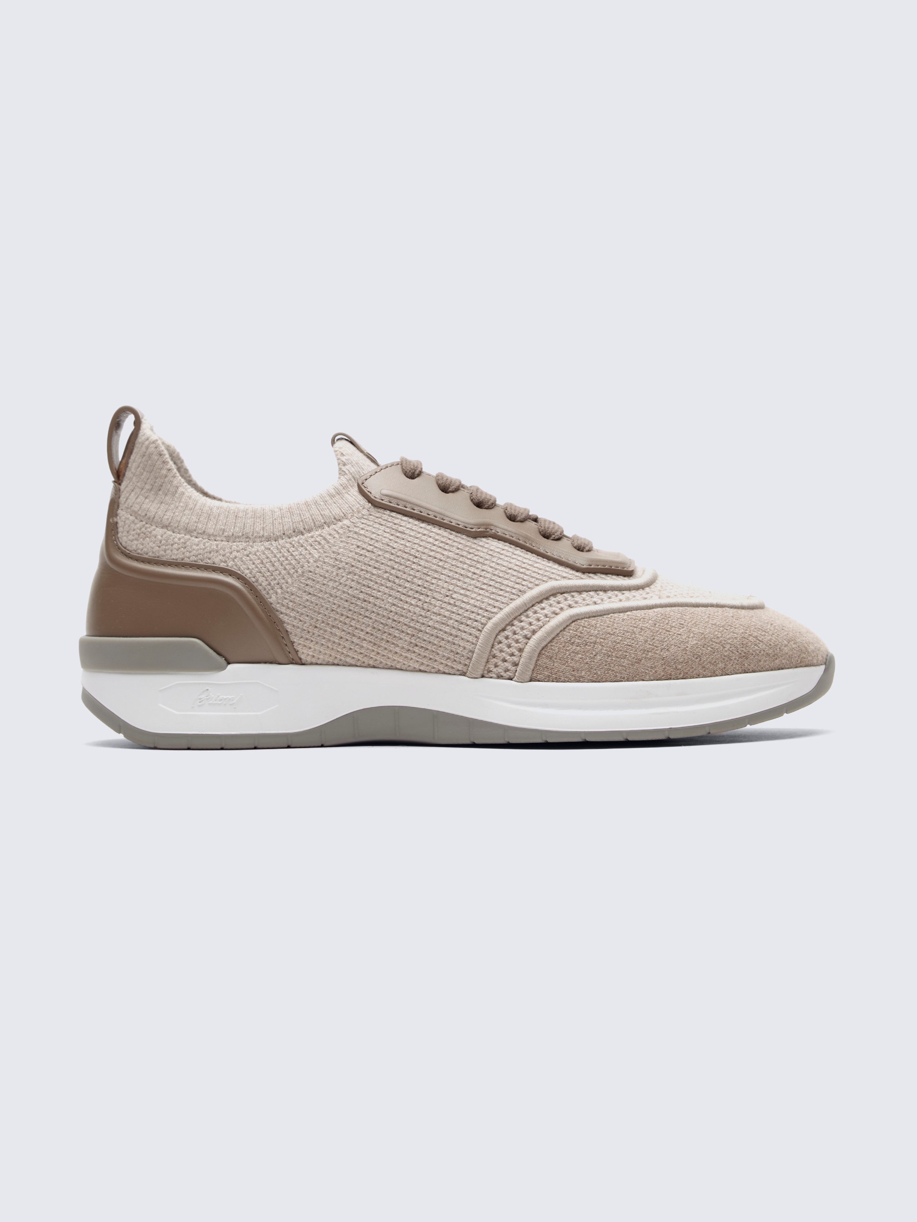 go toSneakers beige en maille de laine et cachemire