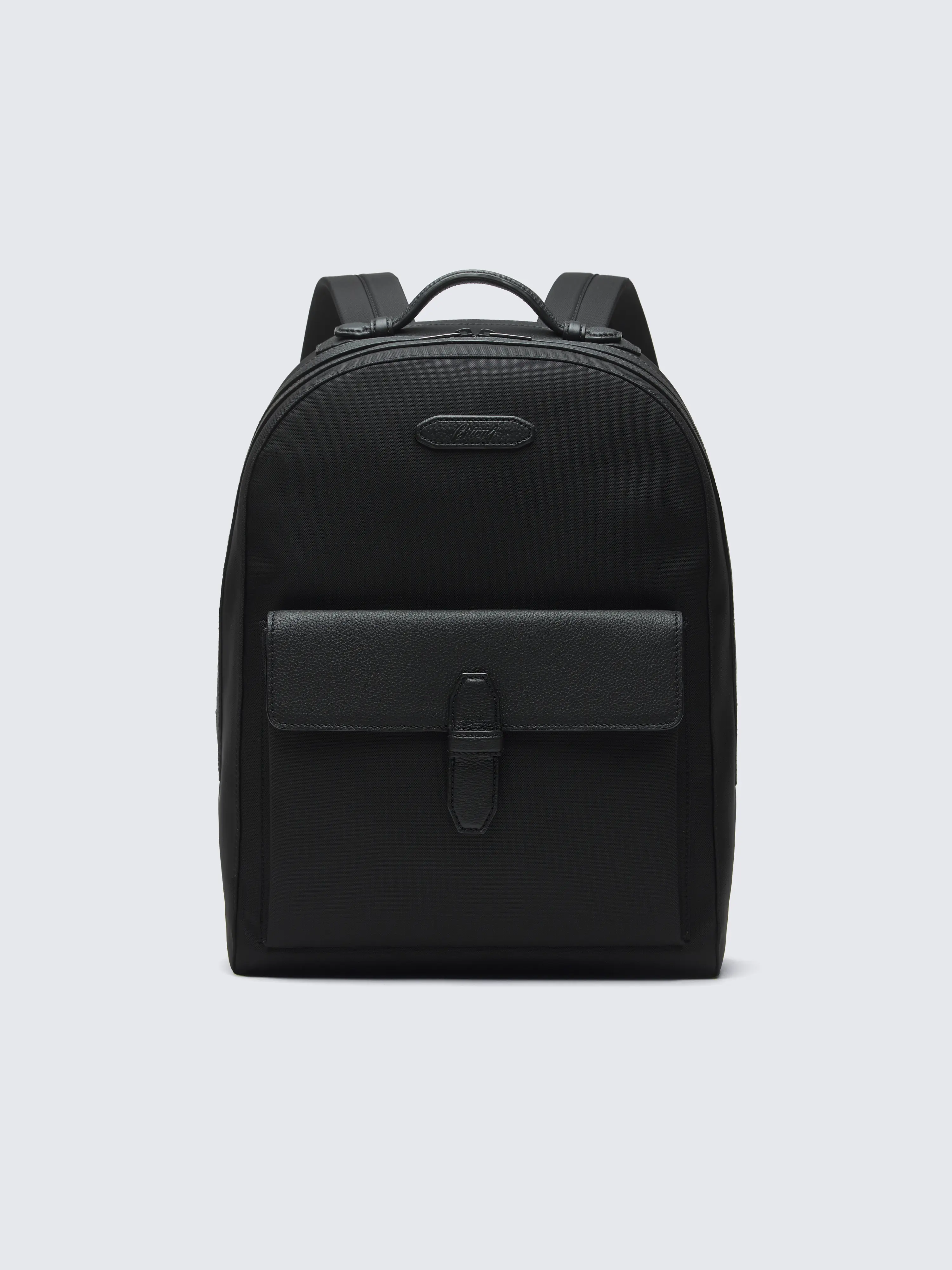 black backpack soft leather Charlotte Of Pebble - set padded leather straps for comfortable wear Tourer Women's Anti-Theft Leather Backpack