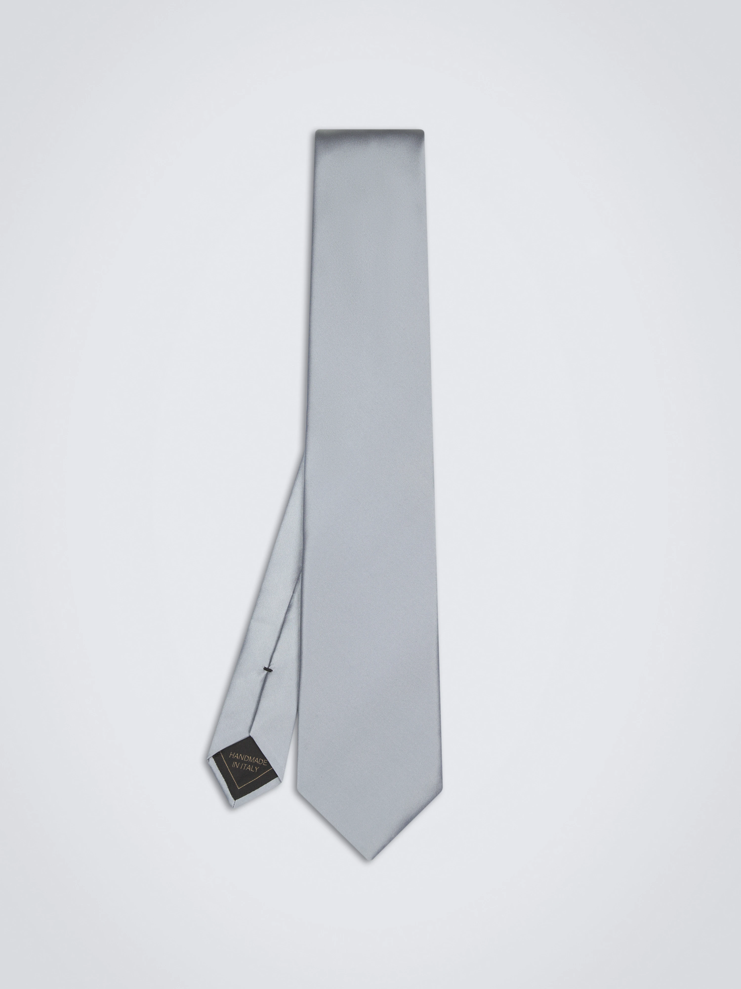 Essential lead grey silk tie