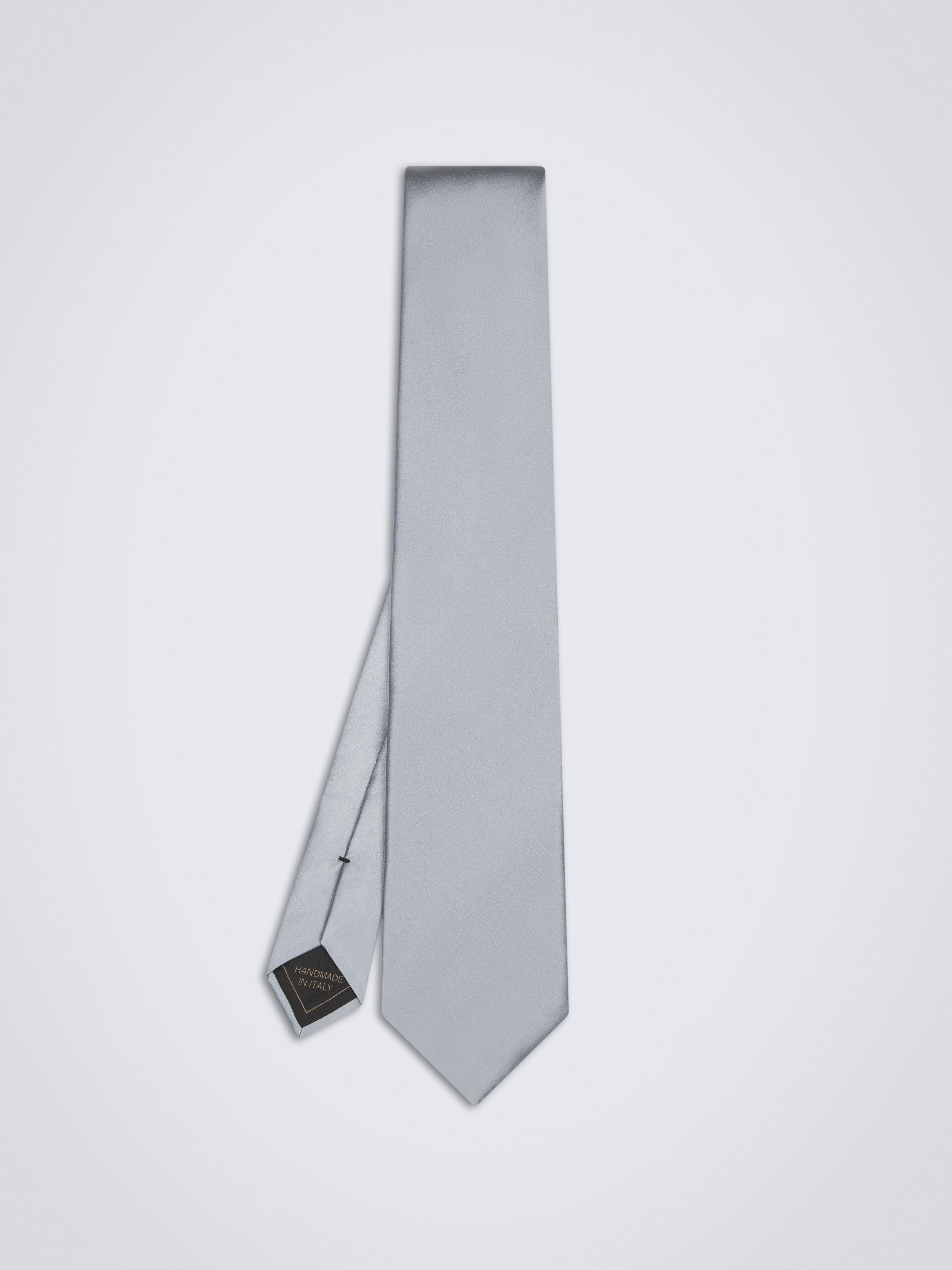 Essential lead grey silk tie