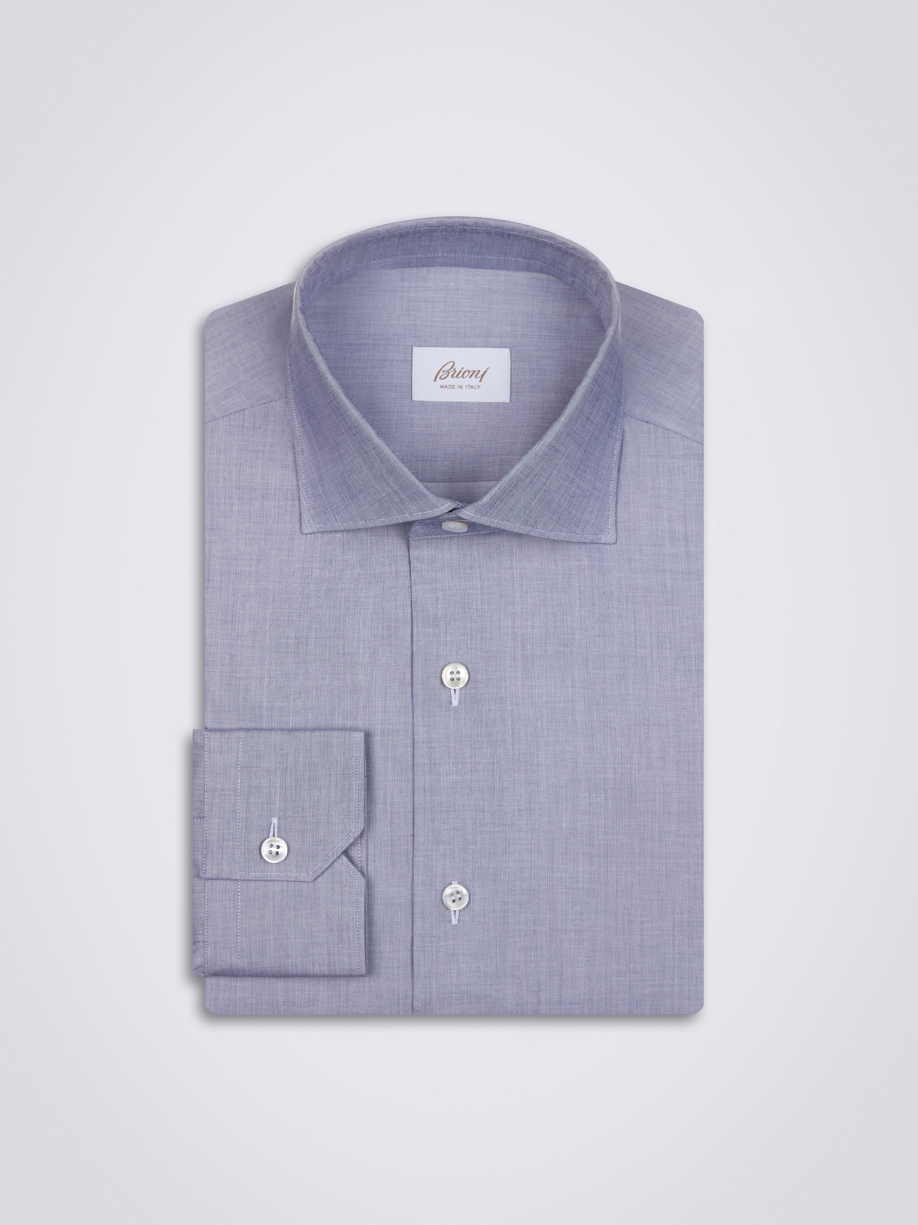 Essential ネイビーブルー オーガニックコットン フォーマルシャツ