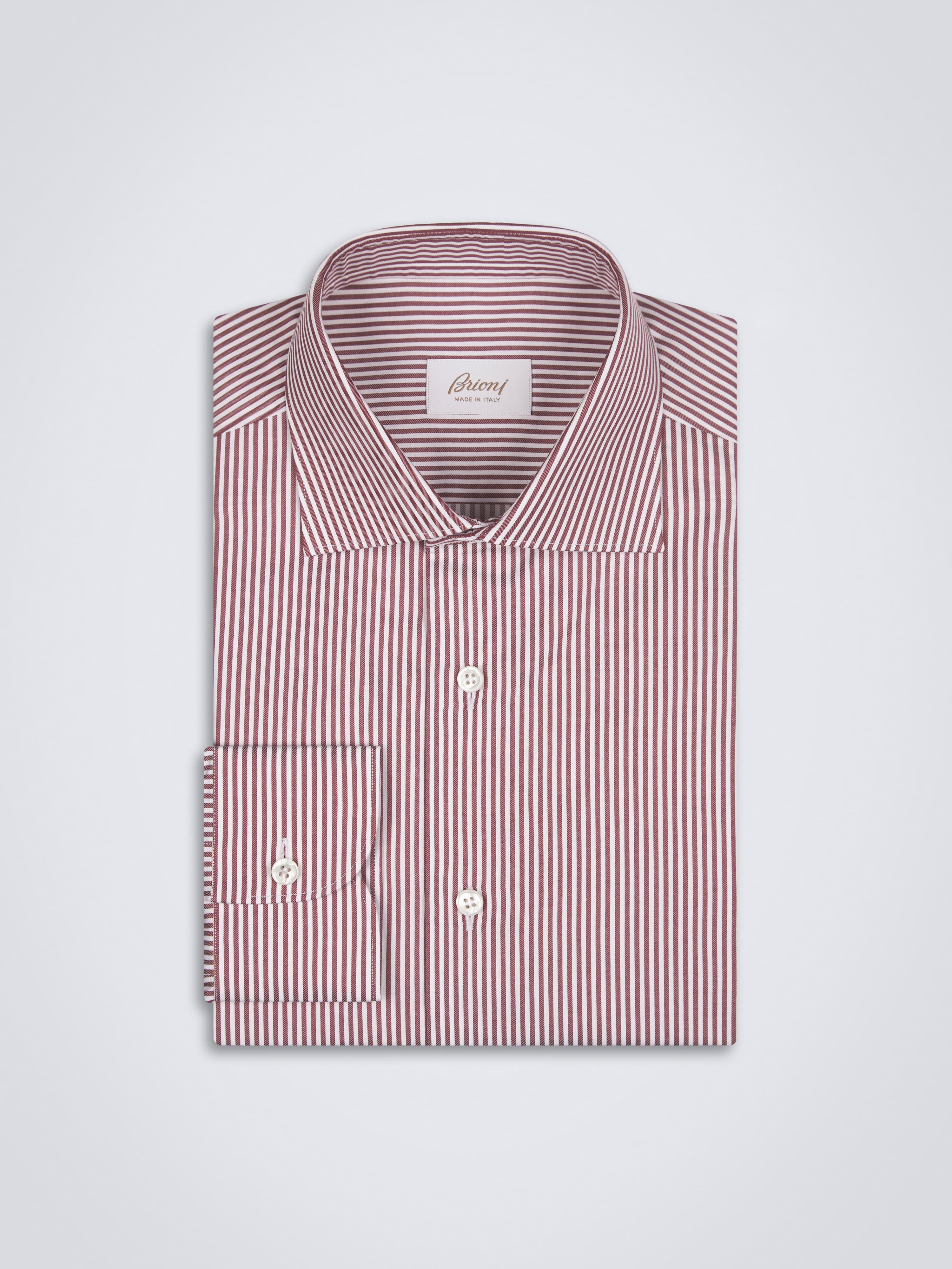 brioni dress shirt Brioni Men's Ventiquattro Cotton Multi-Stripe Dress Shirt, Blue/White, Men's, 44 Eu (17.5 Us), Shirts Tops Formal & Evening Dress Shirts