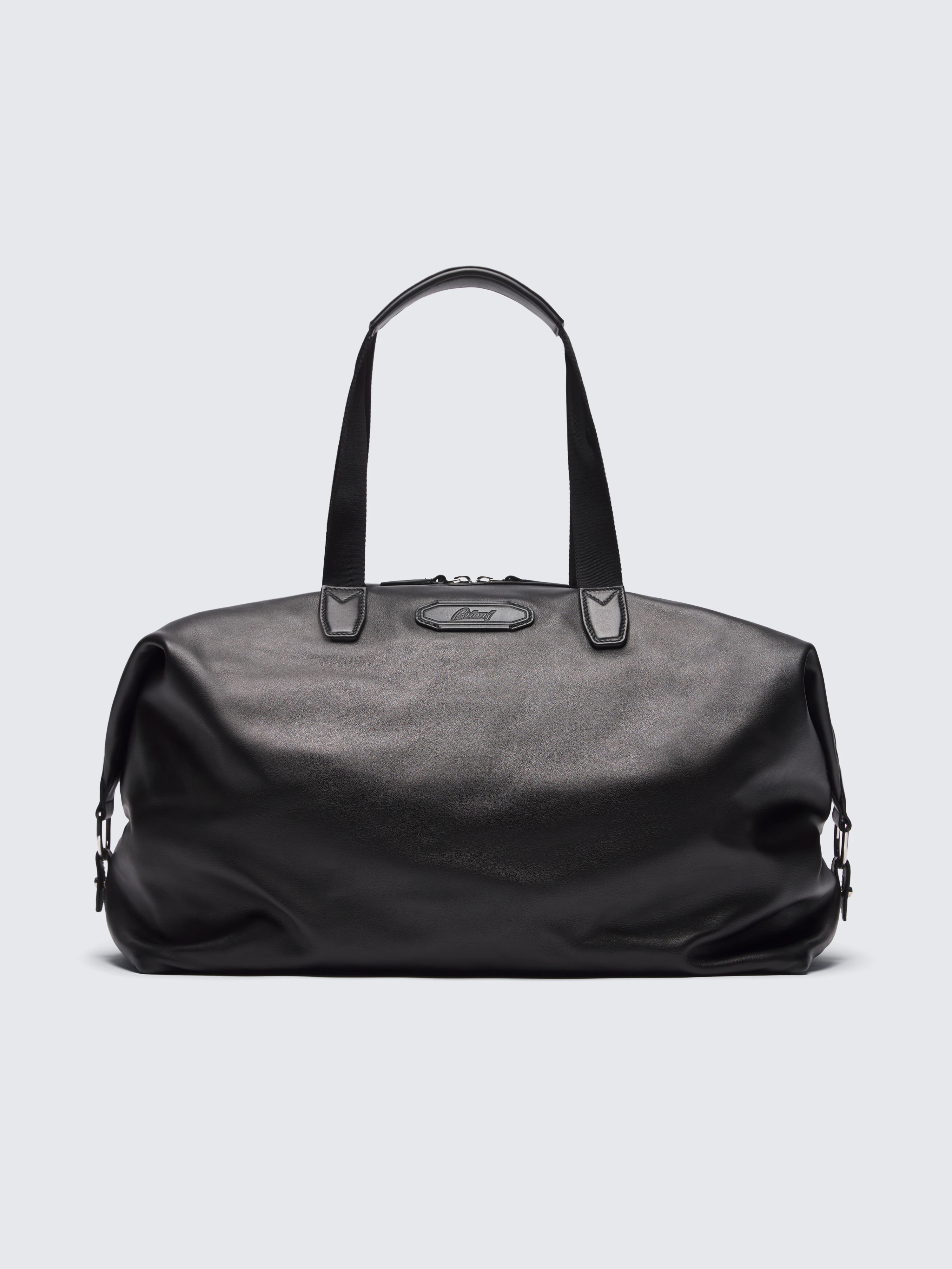 go toBlack nappa leather Via Veneto duffle bag