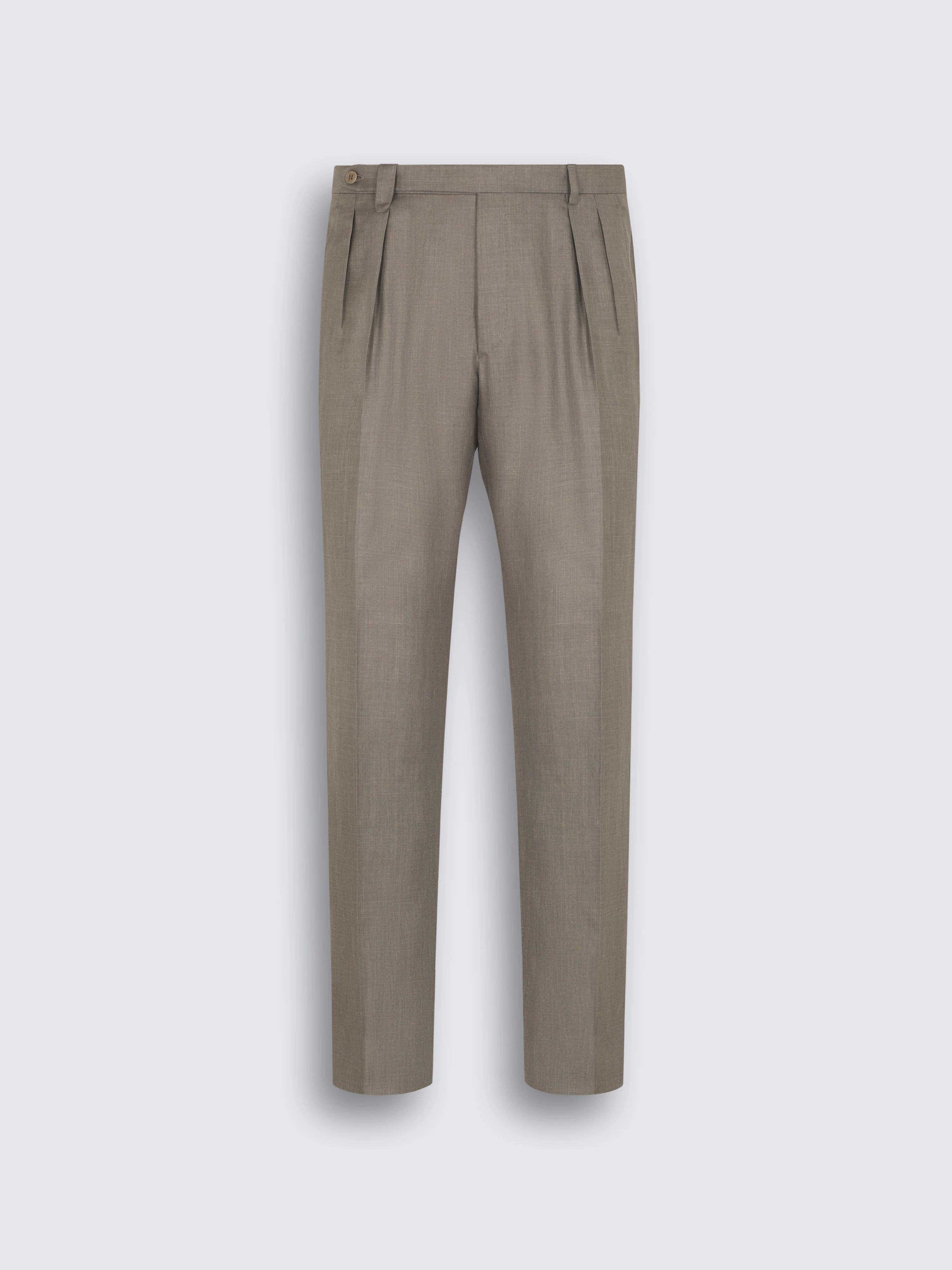 go toZefiro taupe silk, cashmere and linen Elba trousers
