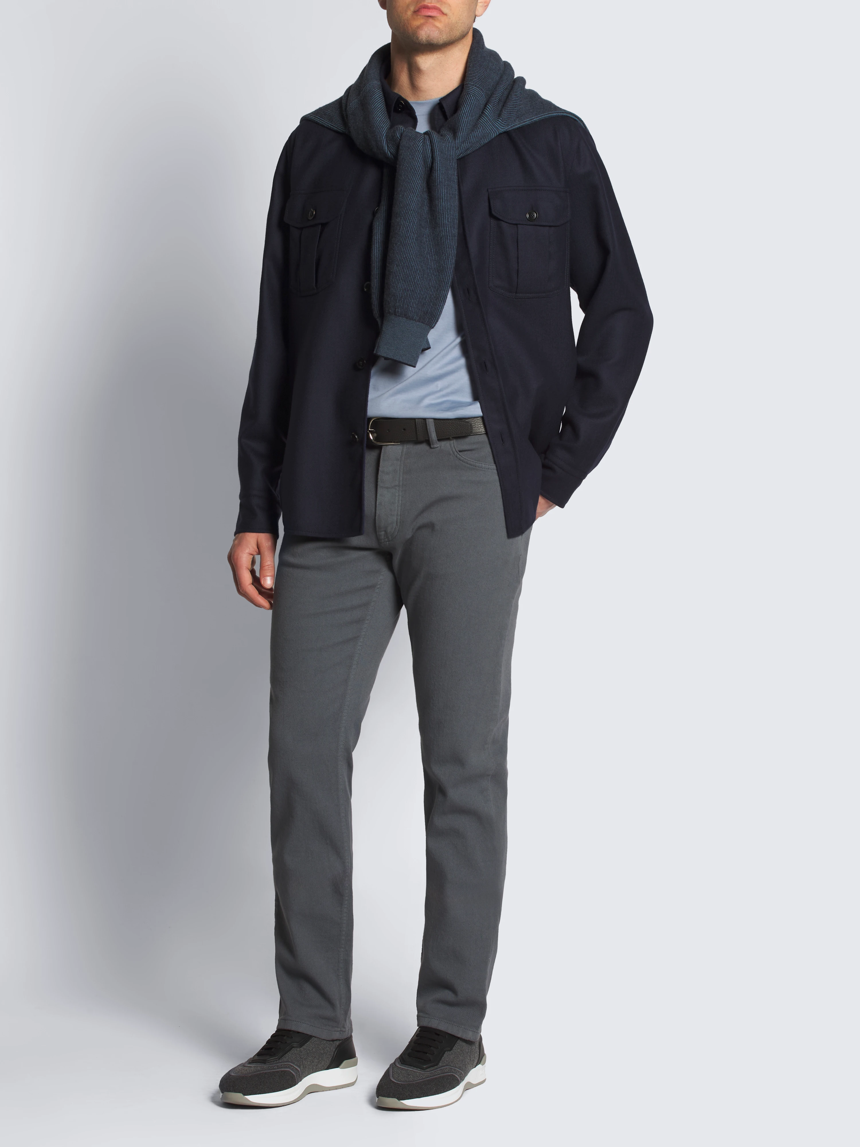 Light blue cotton T-shirt