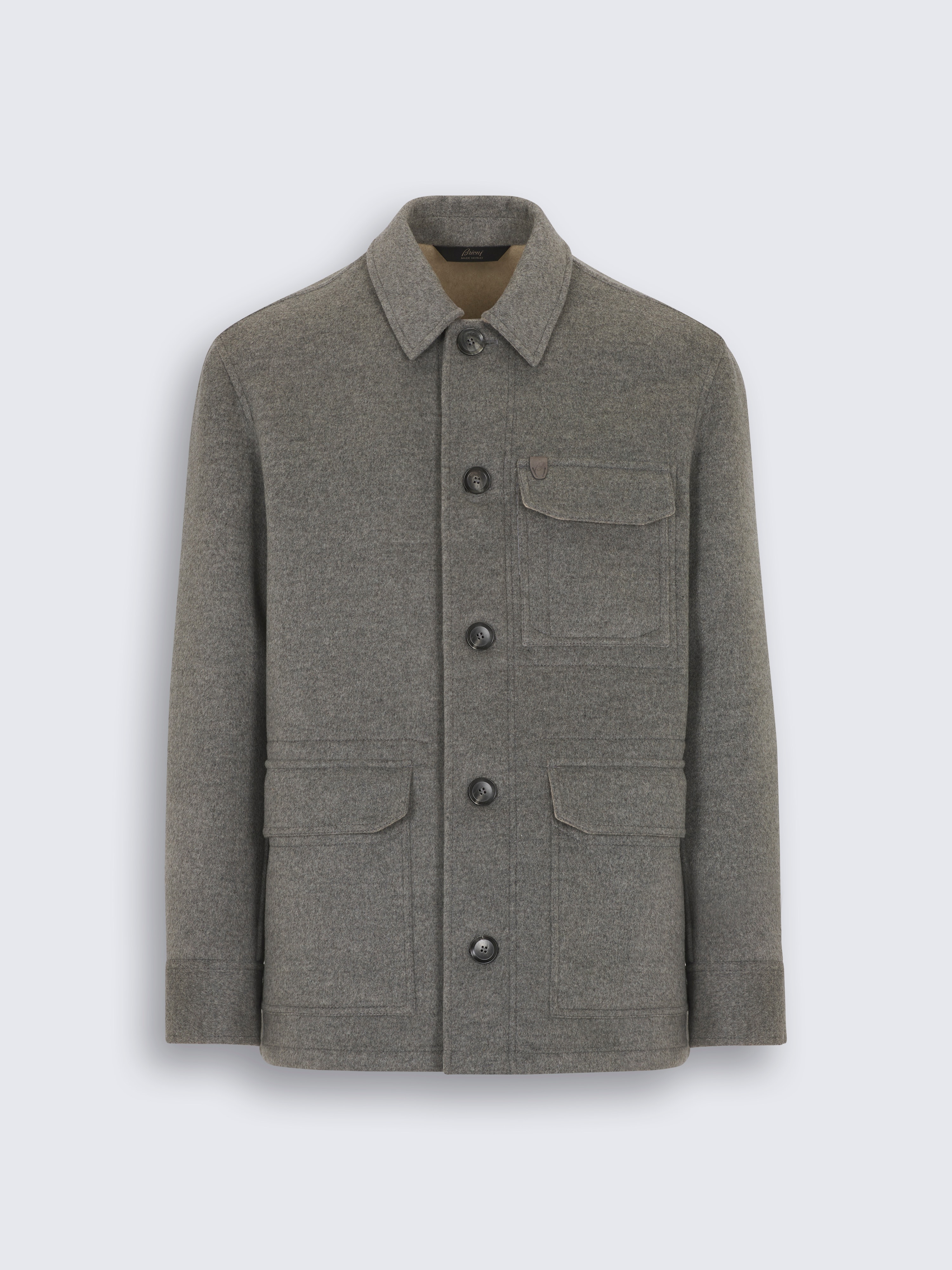go toGrey cashmere double-splittable workwear jacket