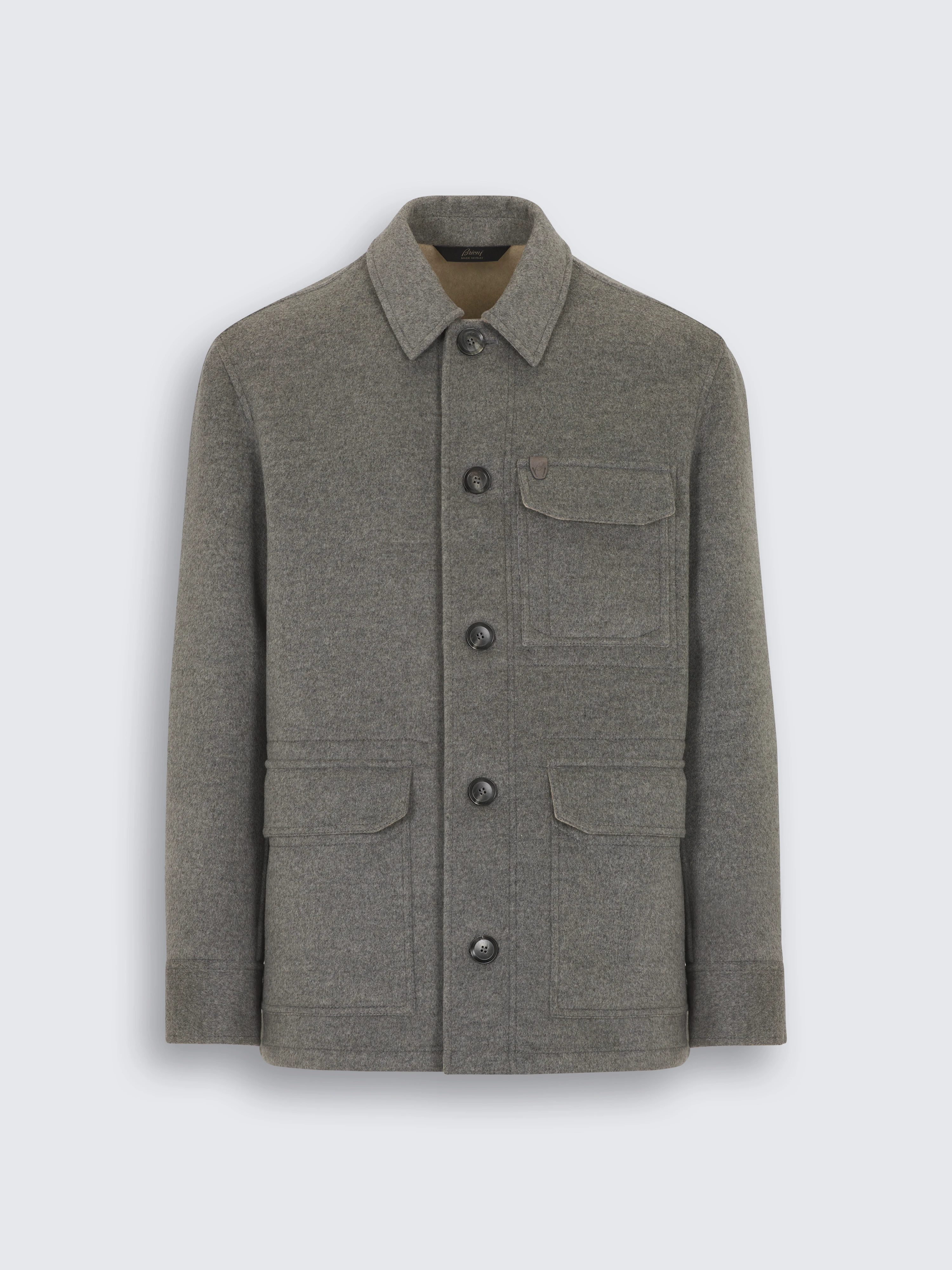 go toGrey cashmere double-splittable workwear jacket