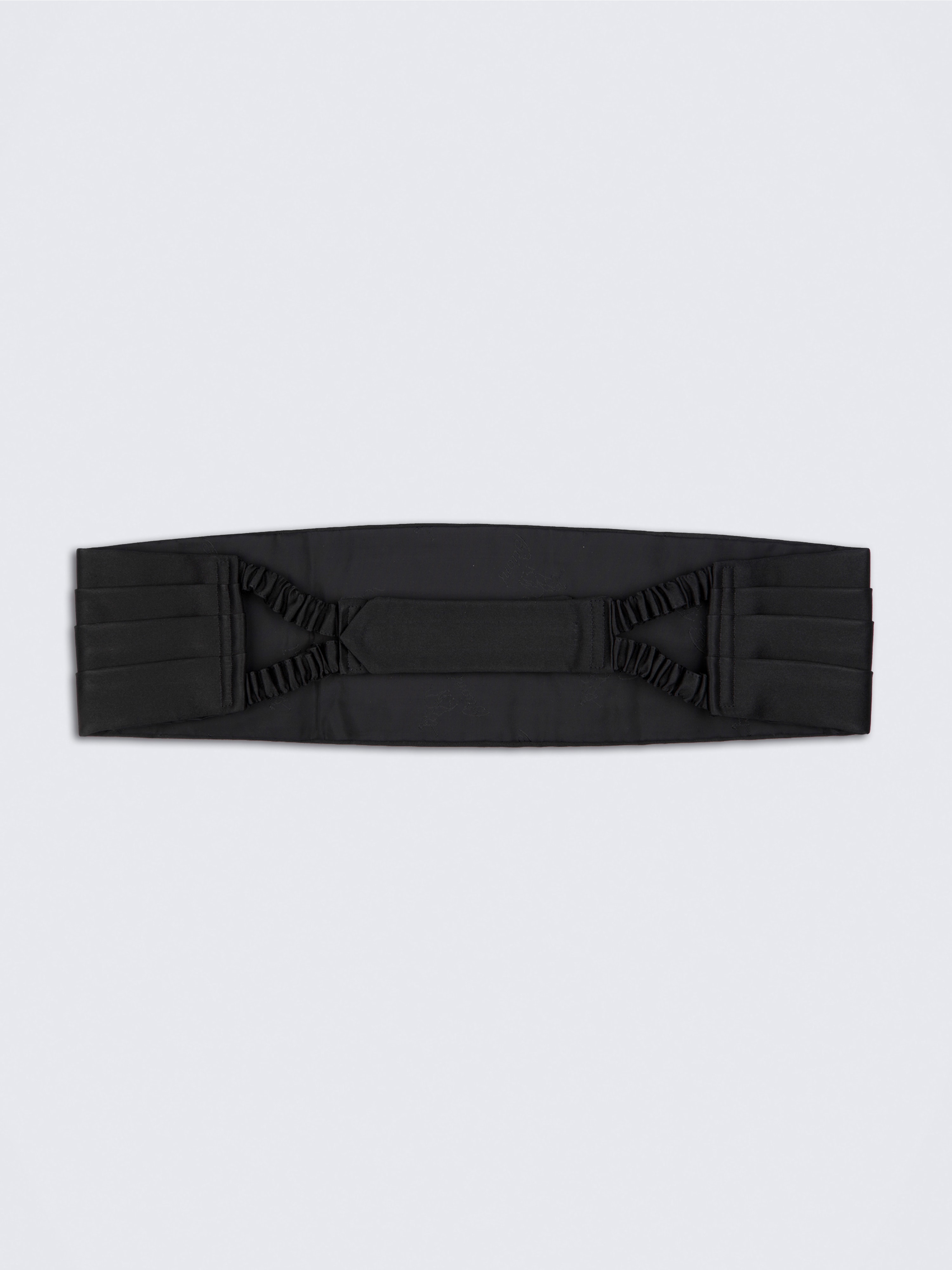 Essential black silk cummerbund